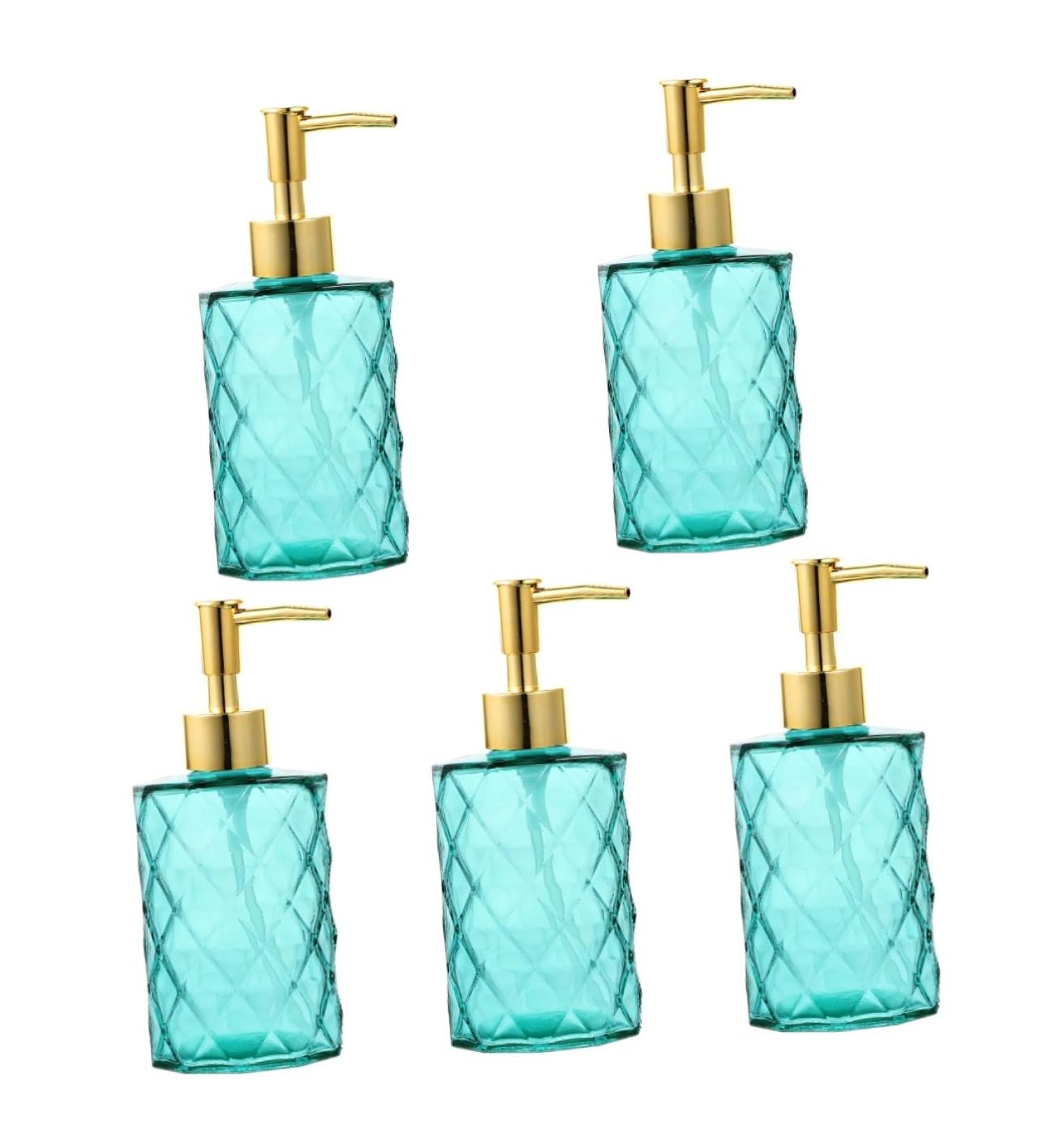 Amosfun 5-Pack Clear Glass Lotion Bottles - Large Travel Containers for Shampoo & Soap - Perfect for Mooring & Storage - Buy Online on GoSupps.com