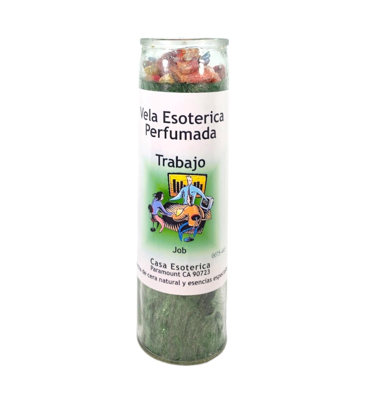 Job-Palm Wax Spiritual Intention Spell Candle - Green | Vela CASA ESOTERICA PERFUMADA (Trabajo) - International Shipping Available - Buy Online on GoSupps.com