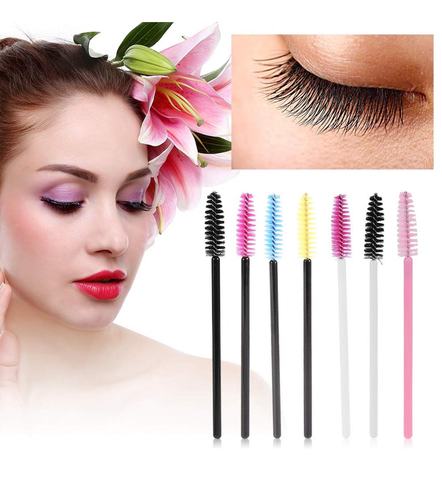 50 Piece Disposable Eyelash Brush Set - Eyebrow Applicator & Makeup Tool Kit for Eyelash Extensions - Buy Online Internationally - Buy Online on GoSupps.com