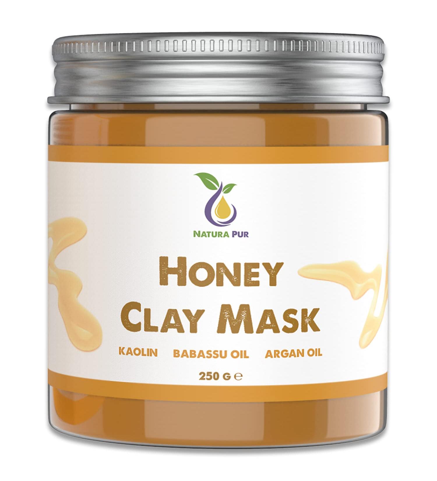 Honey Face Mask 250 g Natural Cosmetics Anti Pimples Blackhead Mask and Acne Anti-Ageing Care for Dry and Blemished Skin Cleaning Mask for Face and Body - Buy Online on GoSupps.com
