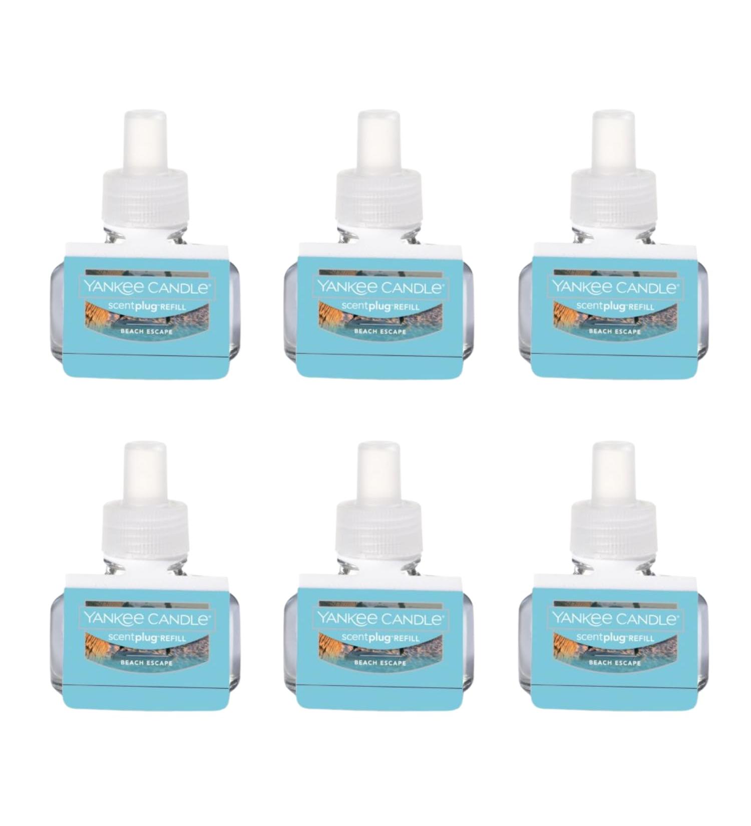 Yankee Candle Beach Escape Electric Home Fragrance Scent Plug Refill (Pack of 6) Beach Escape 0.625 Ounce (Pack of 6)