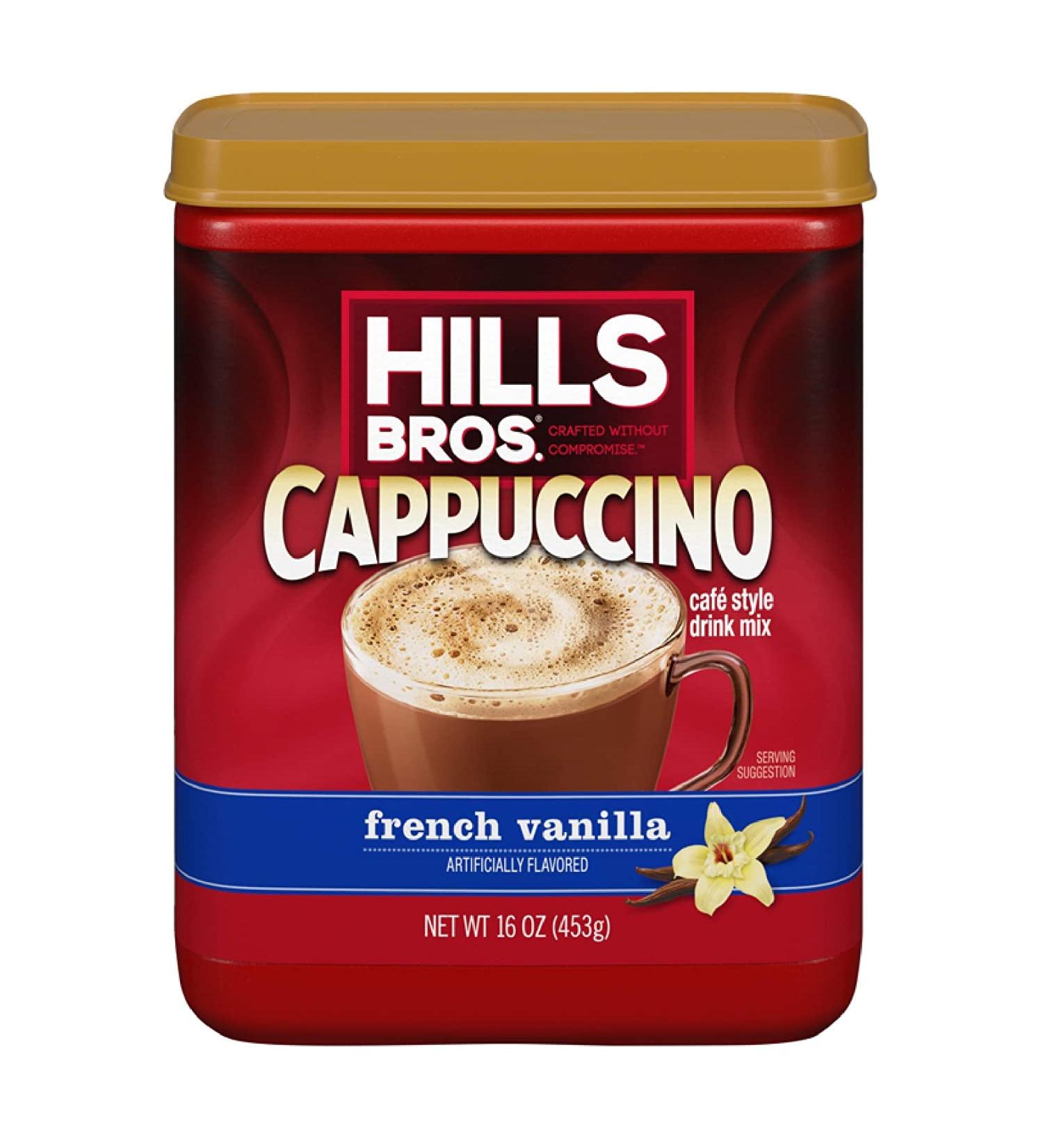 Hills Bros French Vanilla Cappuccino Drink Mix 1LB 3-Pack by Hills Bros