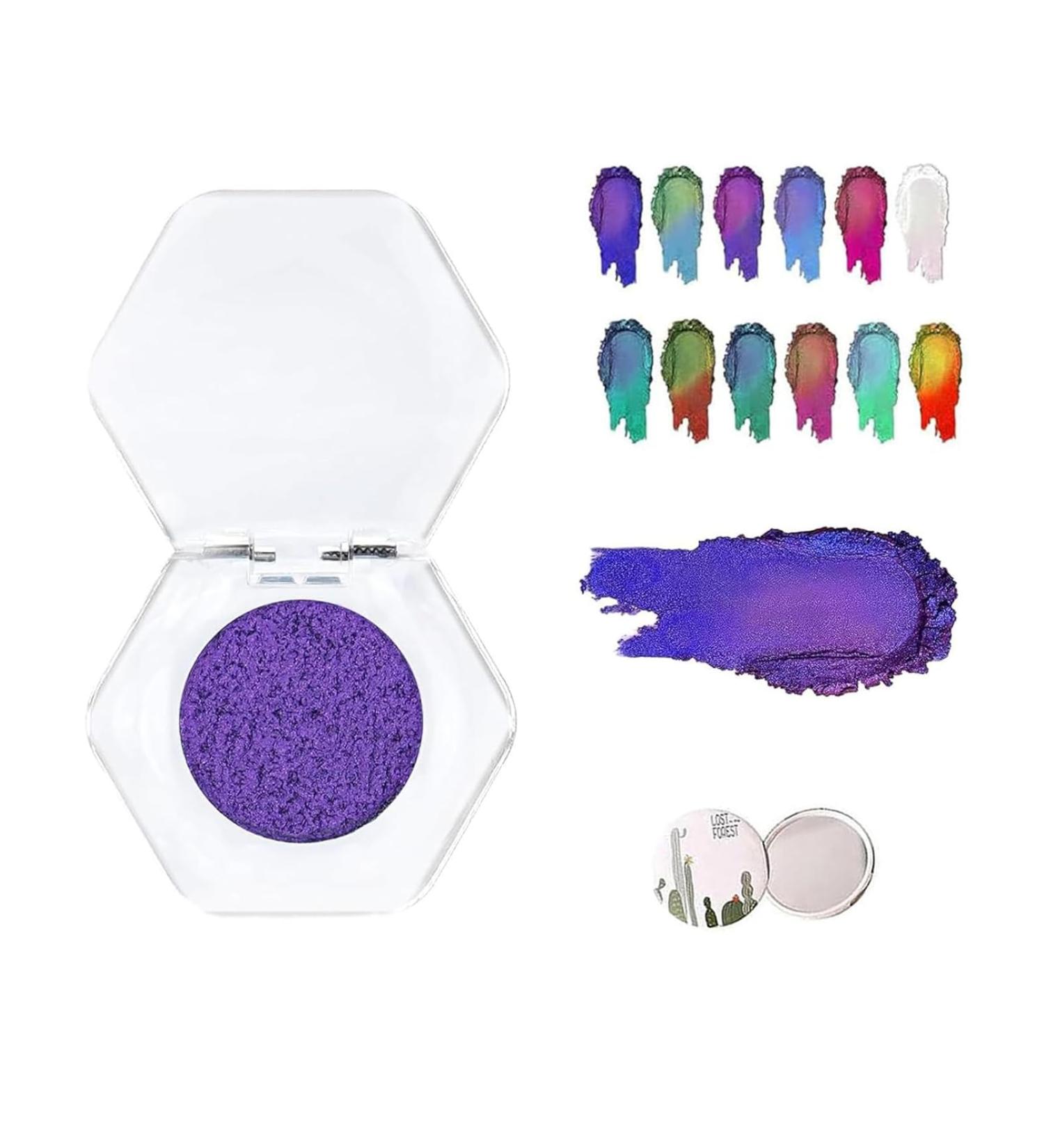 Adriana Nicole Cosmetics Eyeshadow Single Shadows Ethereal Single Color-Shifting Eyeshadow Eyeshadow With Exquisite Glitters Double Chrome Eye Shadow (06#) - Buy Online on GoSupps.com