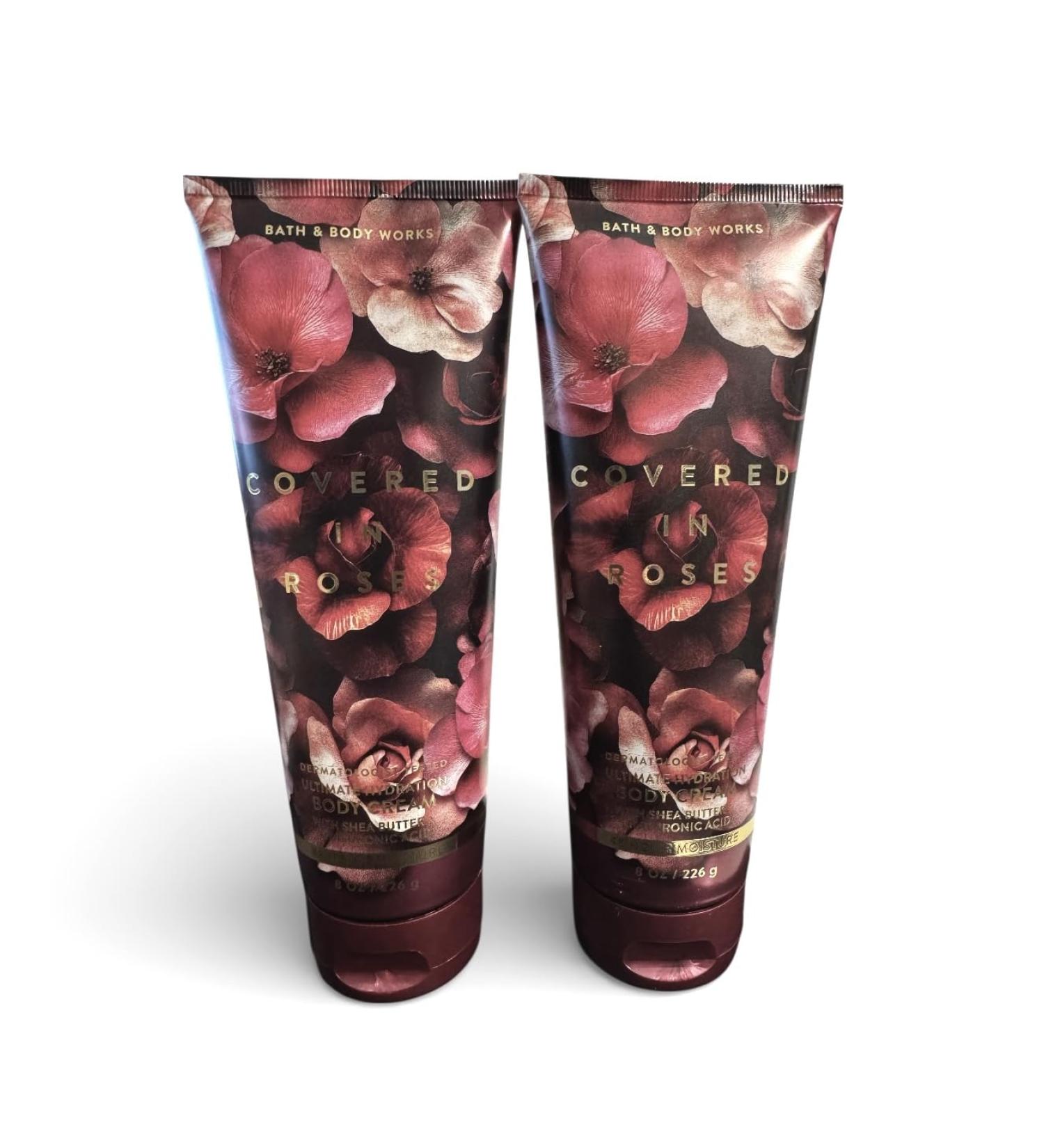 Bath & Body Works Covered in Roses Ultimate Hydration Body Cream 8 Ounces Pack of 2 - Buy Online on GoSupps.com