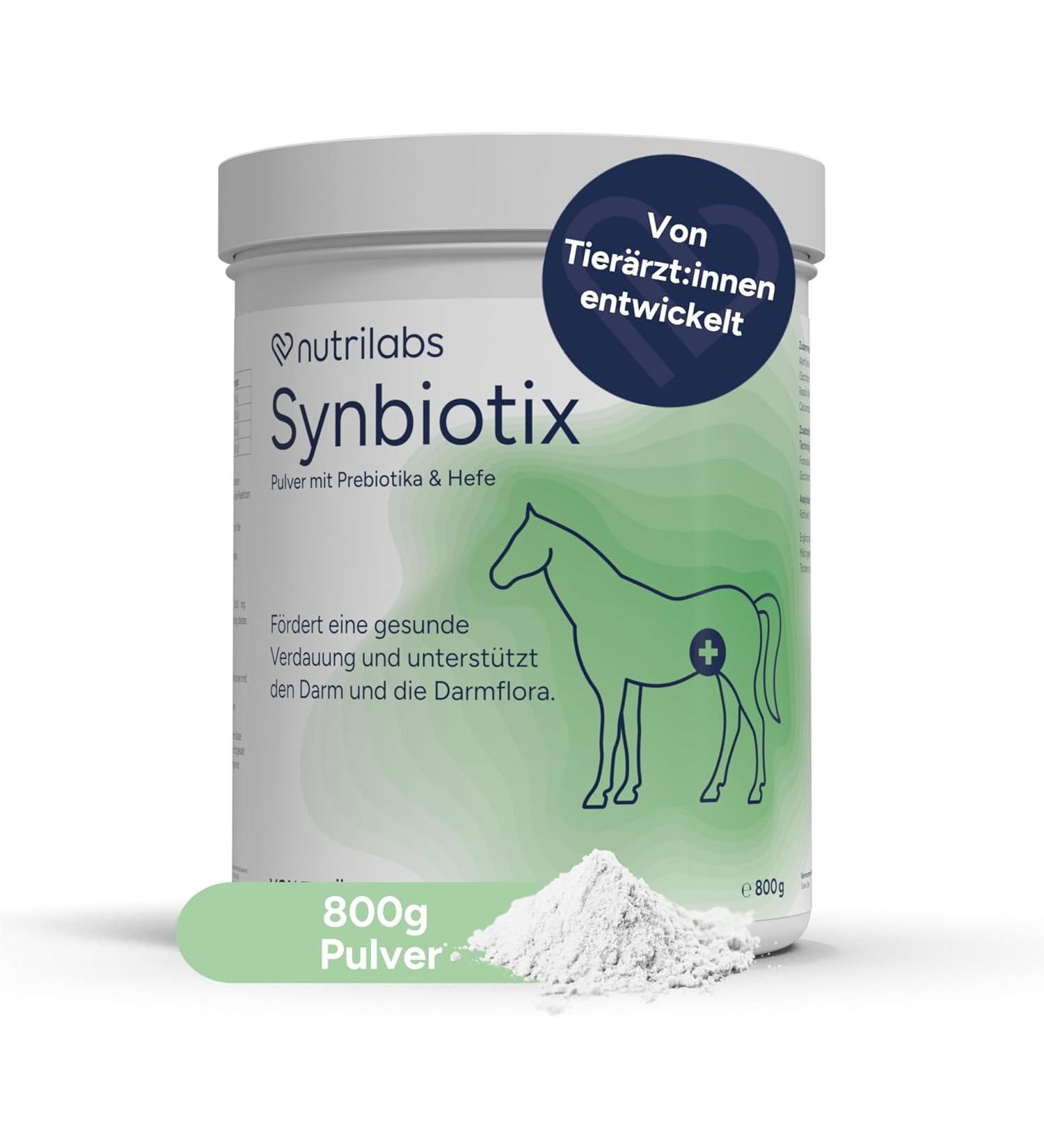 Nutrilabs Synbiotix Powder for Horses - 800g Digestive Supplement for Intestinal Health | Natural Darmflora with Yeast & Alante - Buy Online on GoSupps.com