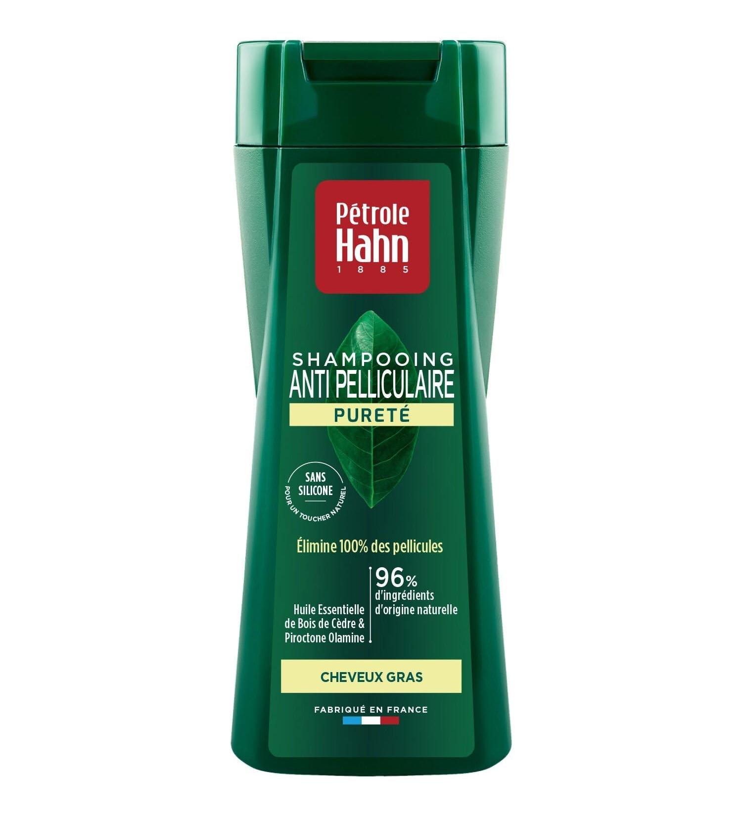 Shampoing Homme Antipelliculaire Cheveux Gras Classique PETROLE HAHN - le flacon de 250mL Lot De 4 - Par Lot