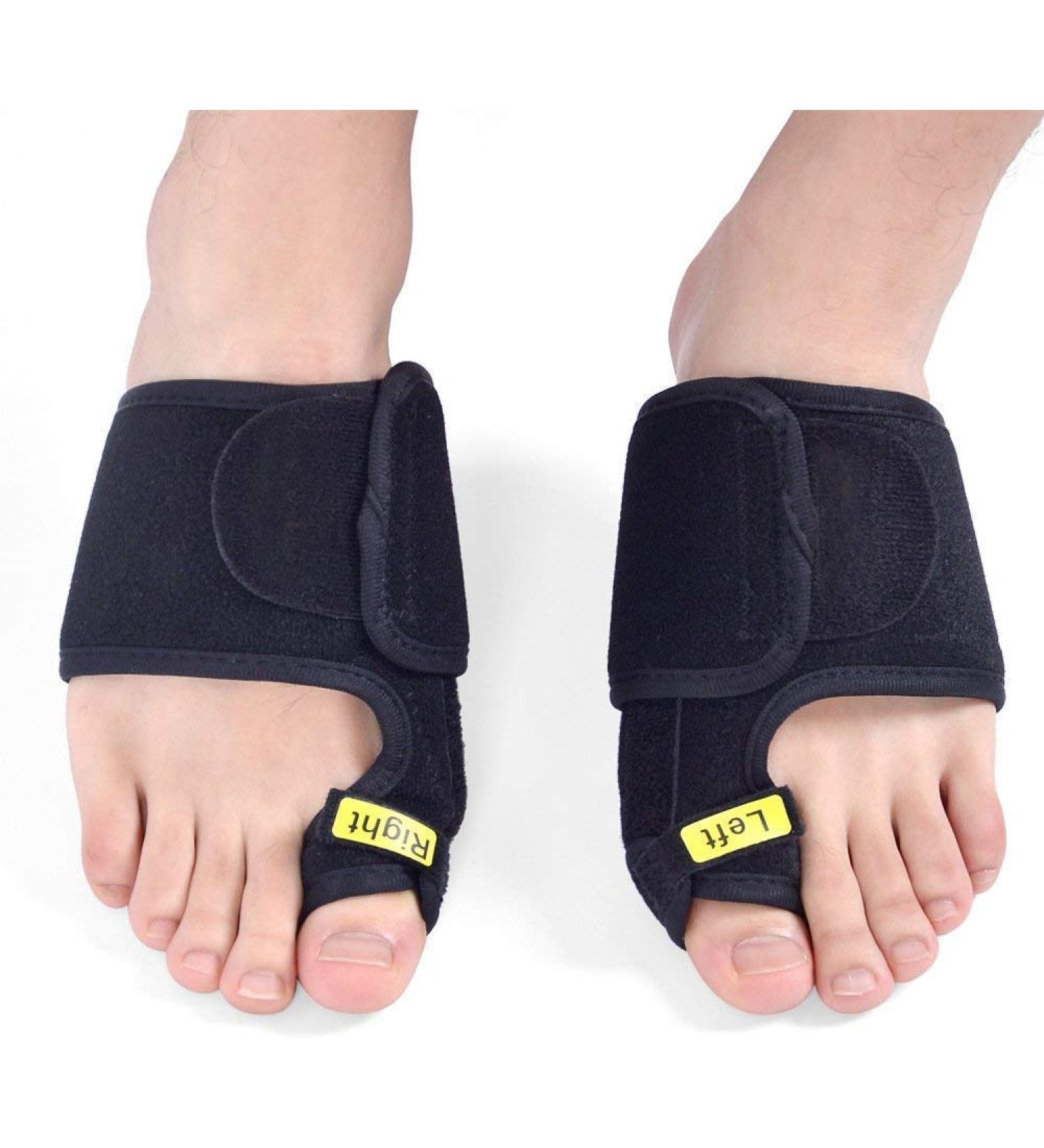 ENPAP Toe Separator Splint Hallux Valgus Straightener - Black (1 Pair) | Large Size - Feet Care for Overlapping Toes - Buy Online on GoSupps.com