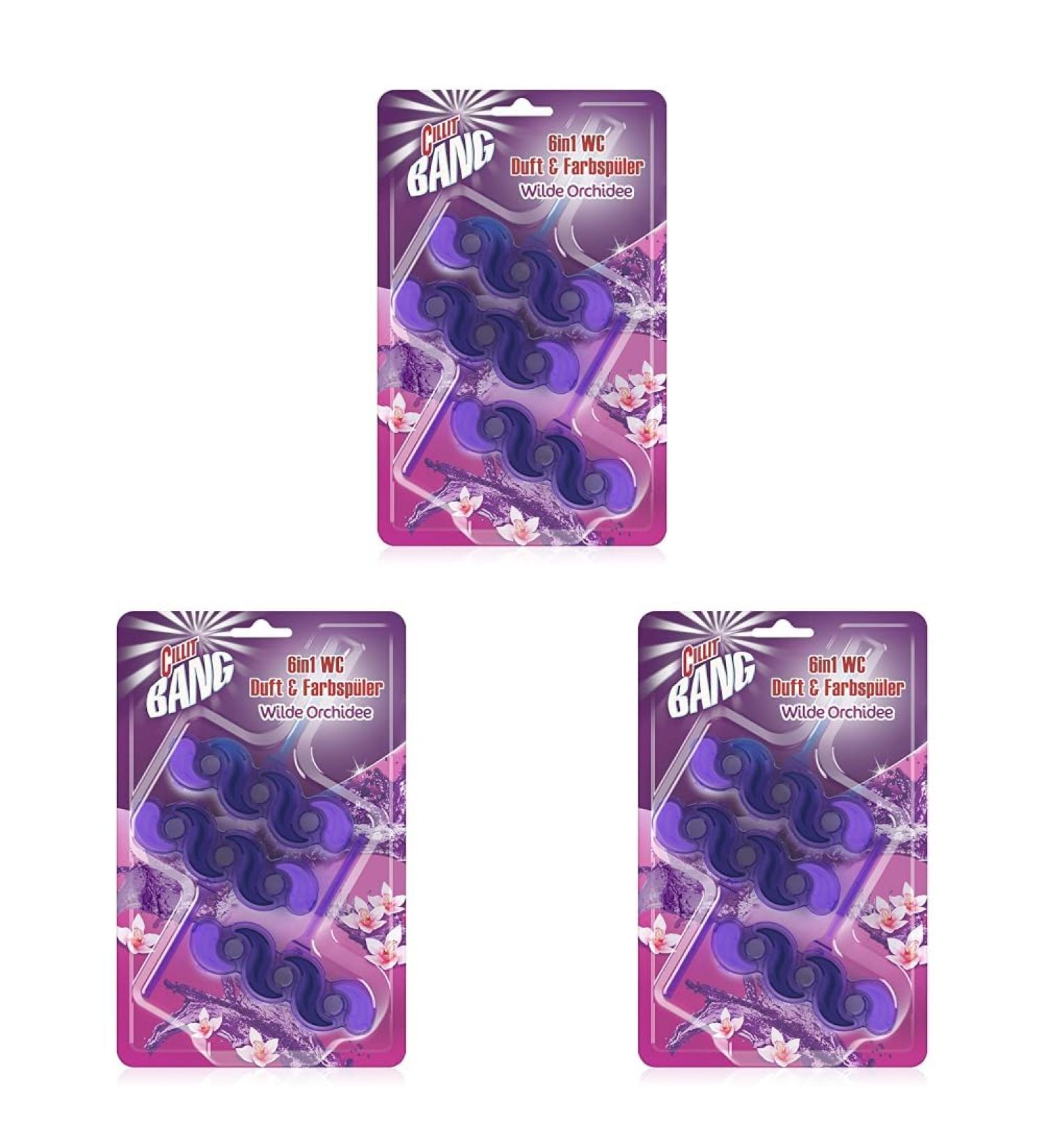 Cillit Bang 6in1 Toilet Budder - Wild Orchid Toilet Water Purple - 3 Pack for Fresh & Clean Toilet with Every Flush - Buy Online on GoSupps.com