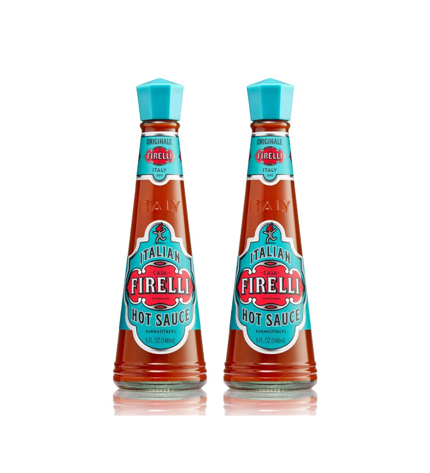 FIRELLI Italian Hot Sauce - 5oz Bottle (Pack of 2) - Perfect Kick for Pizza, Ramen, Eggs - Gluten Free, Keto, All Natural - Made in Italy with Calabrian Chili Peppers - Buy Online on GoSupps.com