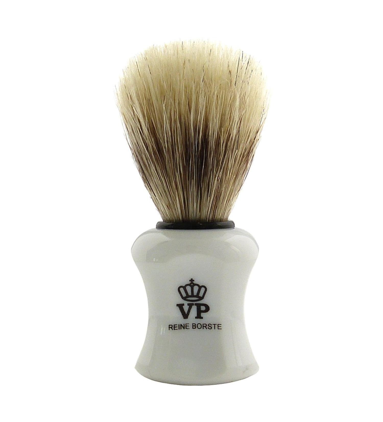 Shaving brush Royal VP - pure bristle - white handle