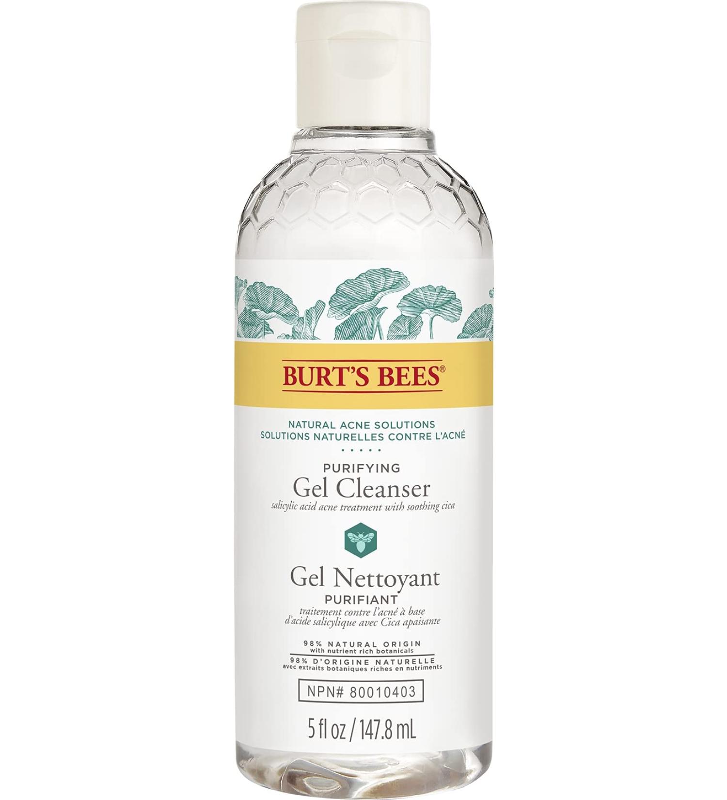 Burt's Bees Natural Acne Solutions Purifying Gel Cleanser Salicylic Acid Acne Treatment with Soothing Cica 98% Natural Origin 147.8 mL Burt's Bees Anti-Blemish - Buy Online on GoSupps.com