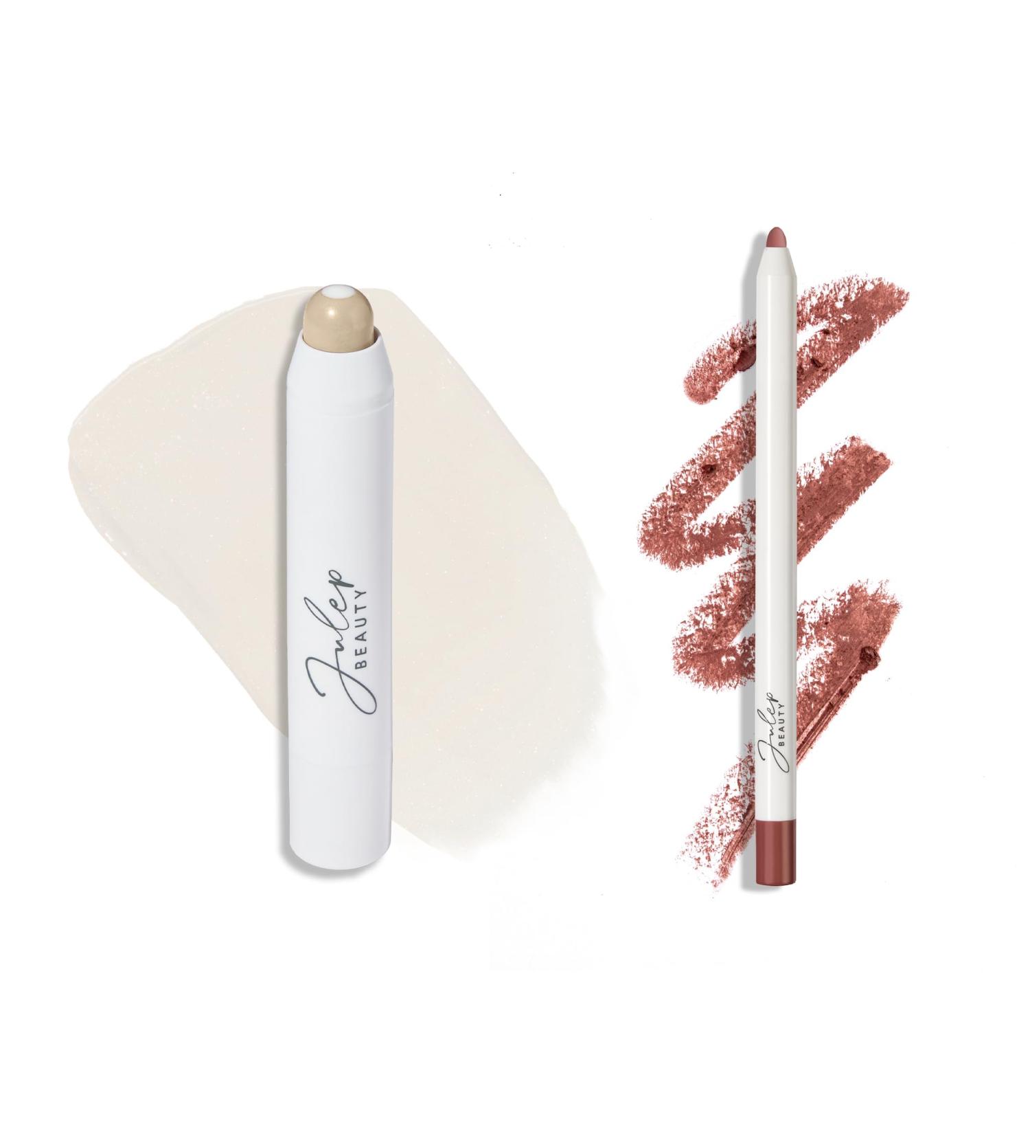 Julep The Perfect Pair 2pc Set: It's Balm Tinted Lip Balm Iridescence and With a Trace Retractable Creamy Long-Lasting Lip Liner Antique Rose - Buy Online on GoSupps.com