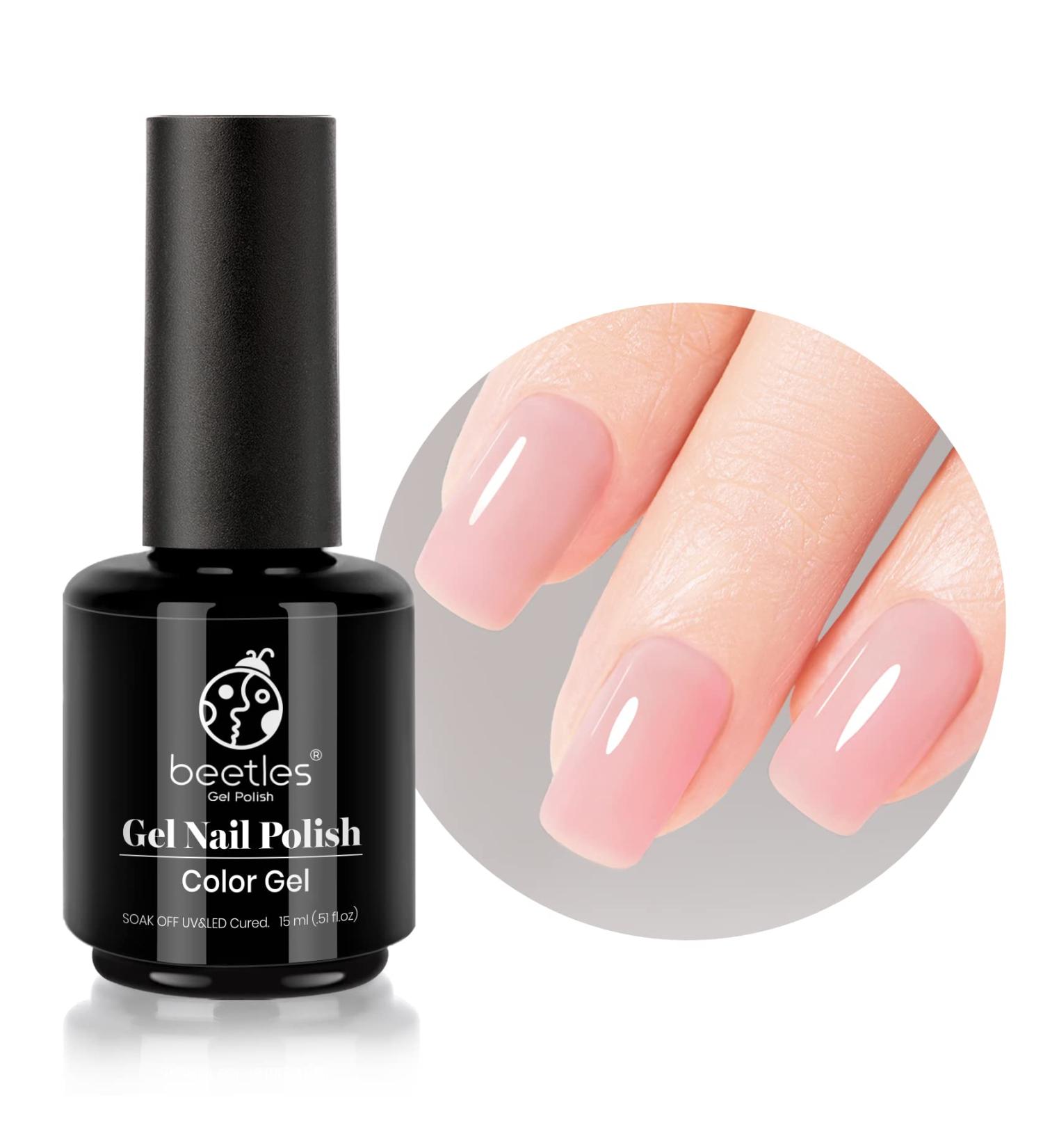 Beetles Gel Nail Polish 2002-Cream Tan 15ml - Nude Translucent Neutral Color Gel Polish | Soak Off LED Lamp Gel Nails French Manicure Art - 0.5oz - Buy Online on GoSupps.com