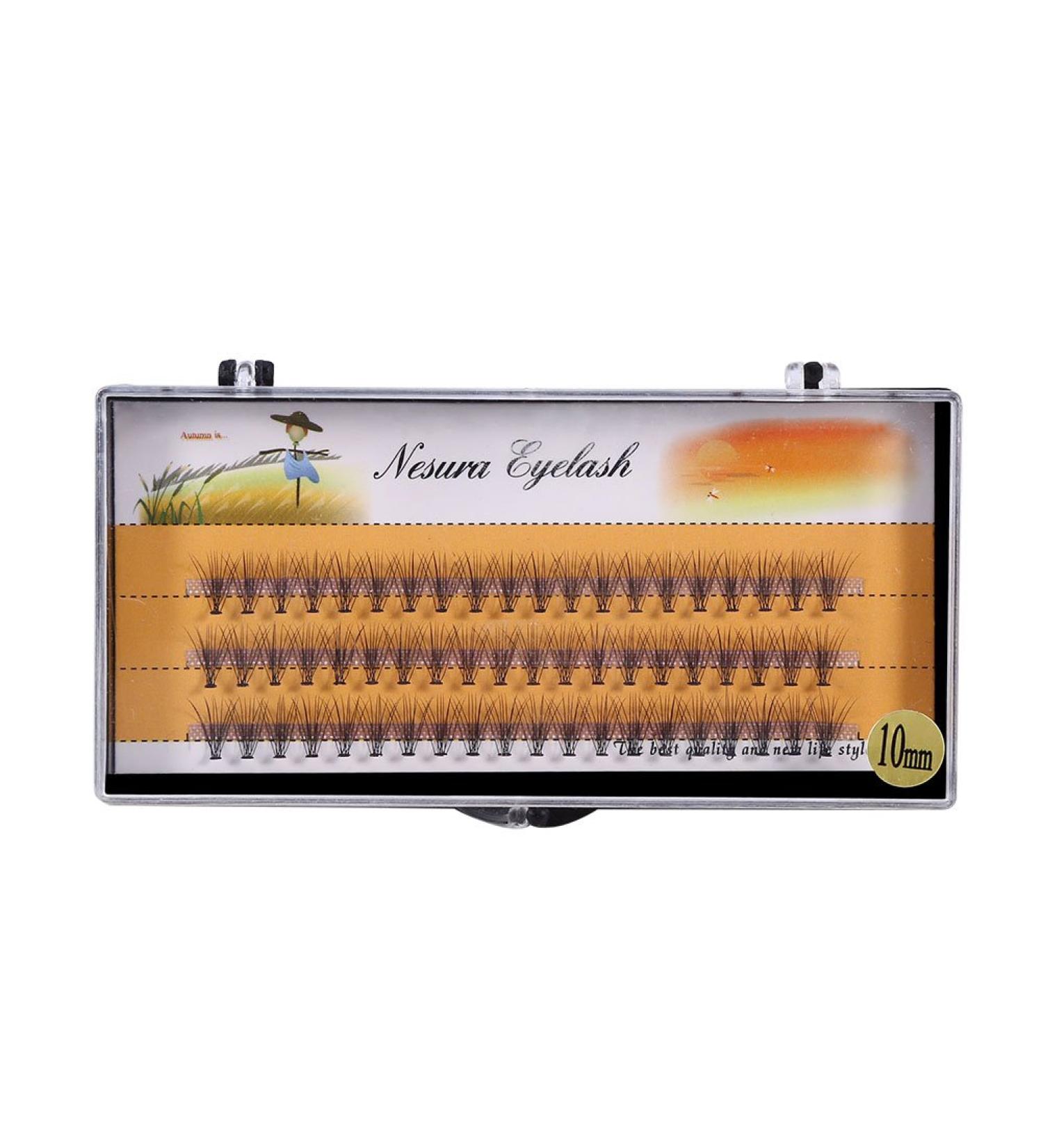 Haofy 3D Volume Artificial Cluster False Eyelashes - 60 Pieces Per Tray Lengths 6mm to 14mm Premium Extensions for Women - Buy Online on GoSupps.com