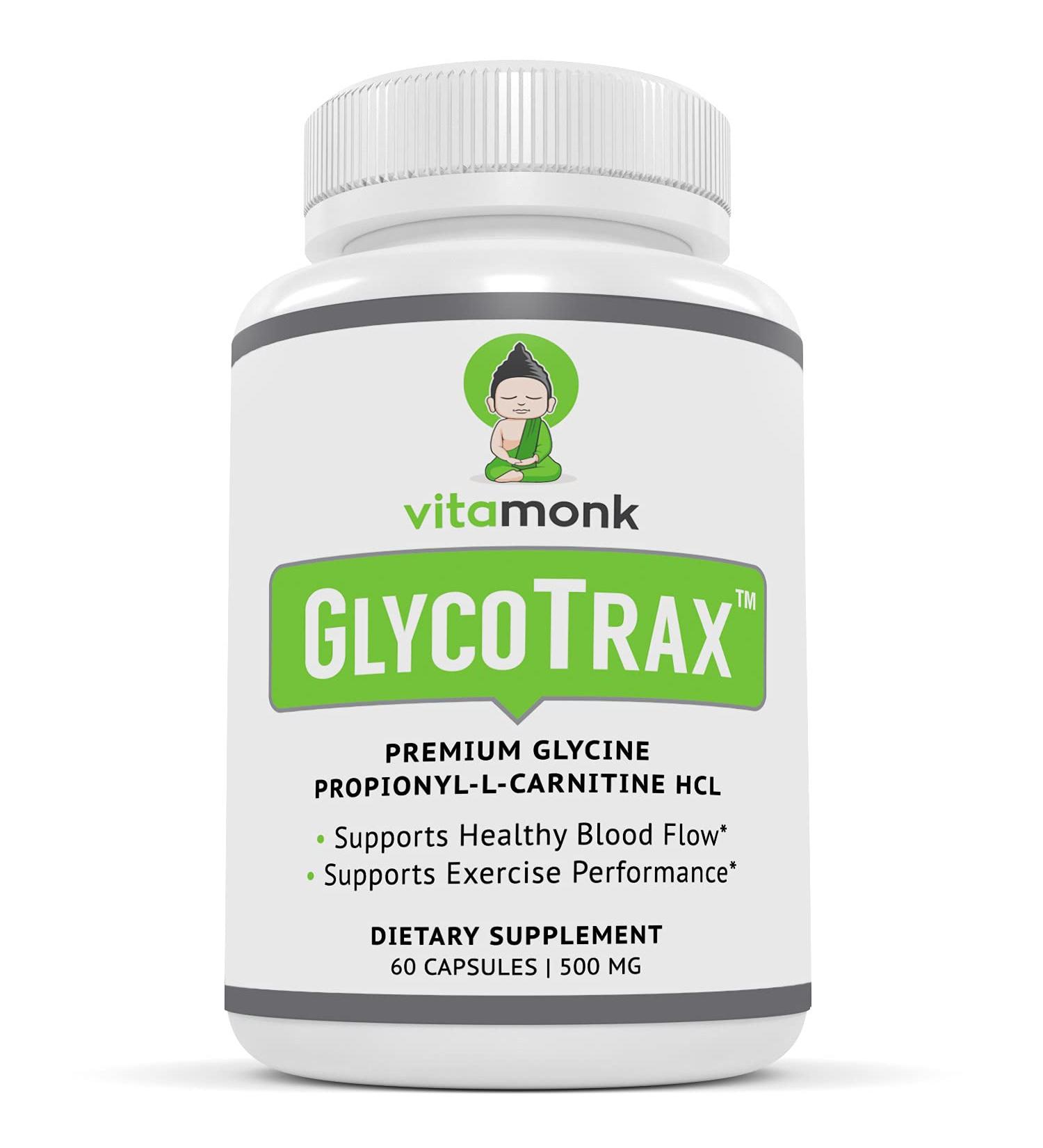 VitaMonk GlycoTrax - Absorption GPLC SupGlycoTrax - Higplement -Nitric Oxide Booster - GPLC Glycine Propionyl-L-Carnitine Capsules -  60 Capsules - Buy Online on GoSupps.com