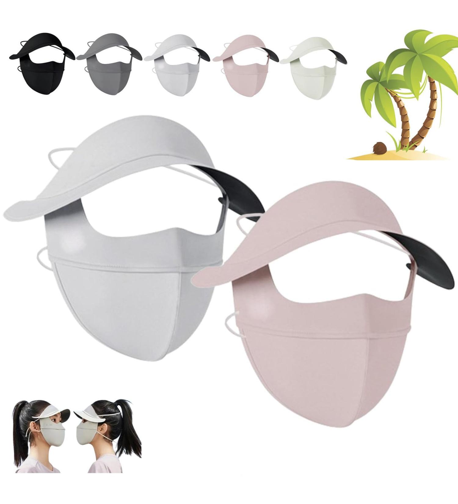 Ice Silk Vinyl Full Face Sunscreen Mask Ice Silk Vinyl Mask Anti-Uv Face Cooling Mask for Outdoor Cycling Sunscreen Hat 2E - Buy Online on GoSupps.com