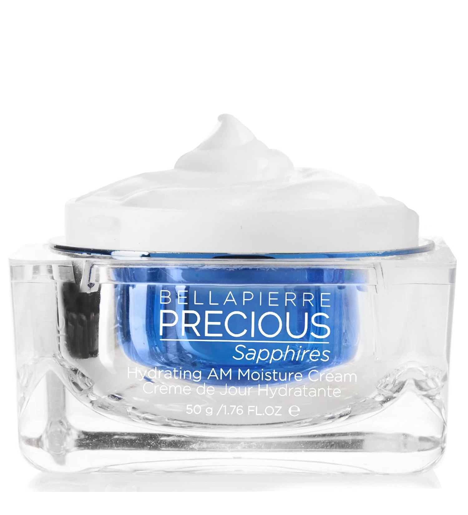 Bellapierre Precious Sapphires Hydrating AM Moisture Cream | Daily Facial Moisturizer with Coconut Oil & Vitamin E | Non-Greasy 1.76oz - Shop Internationally - Buy Online on GoSupps.com