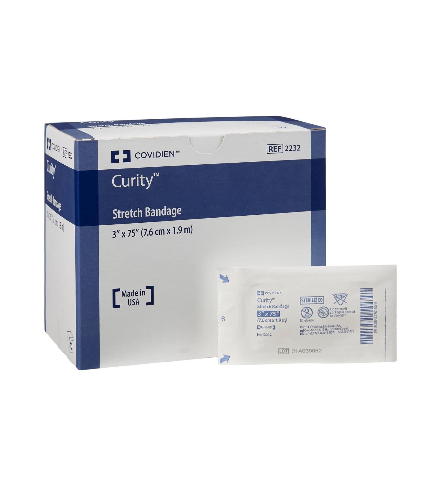 Buy Covidien Curity Stretch Bandage - Sterile Soft Pouch 3" x 4.1 Yards Case of 96 - International Shipping Available - Buy Online on GoSupps.com