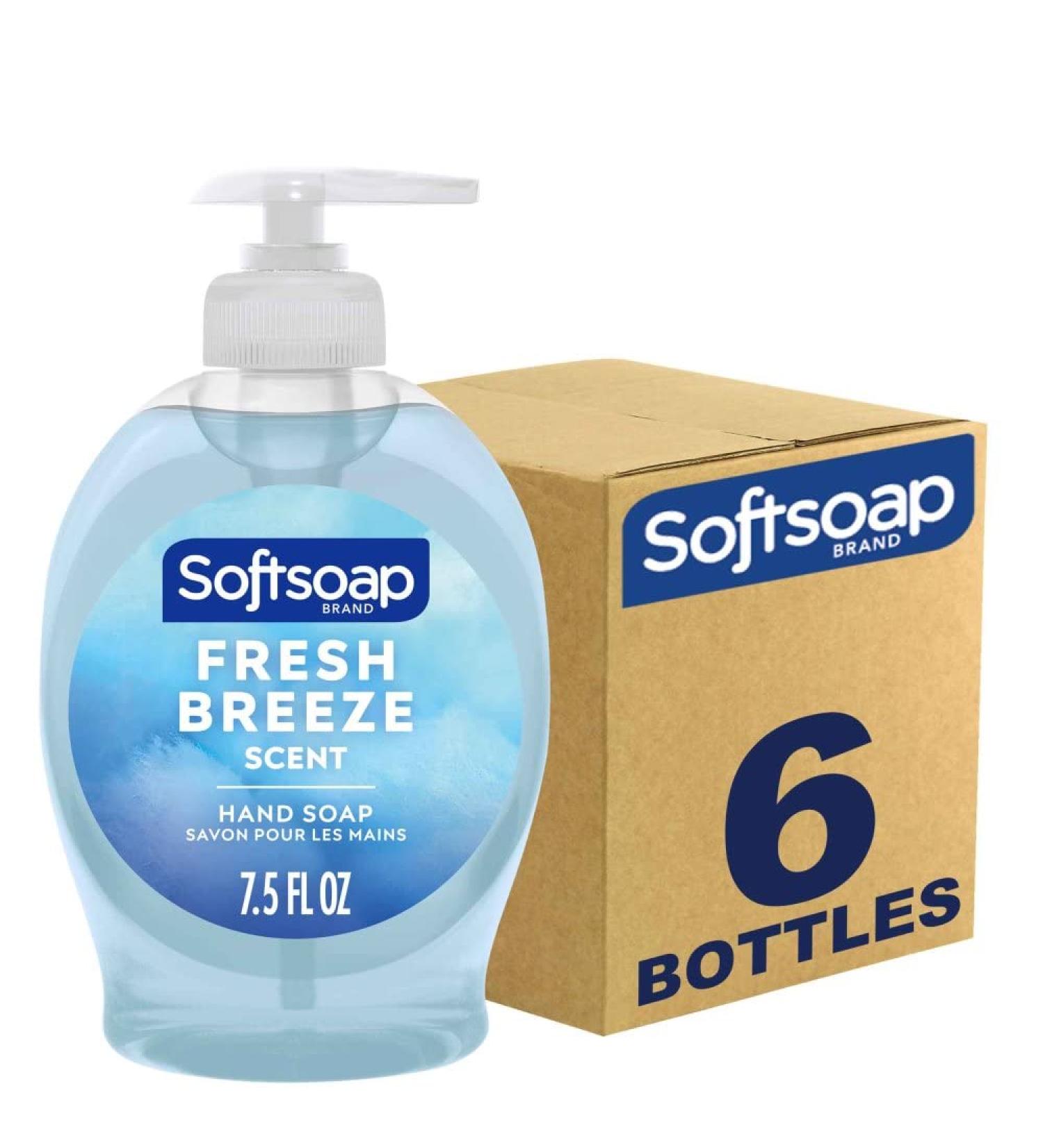 Softsoap Fresh Breeze Liquid Hand Soap 7.5oz - Pack of 6 | Moisturizing Formula | Refreshing Scent - Buy Online on GoSupps.com