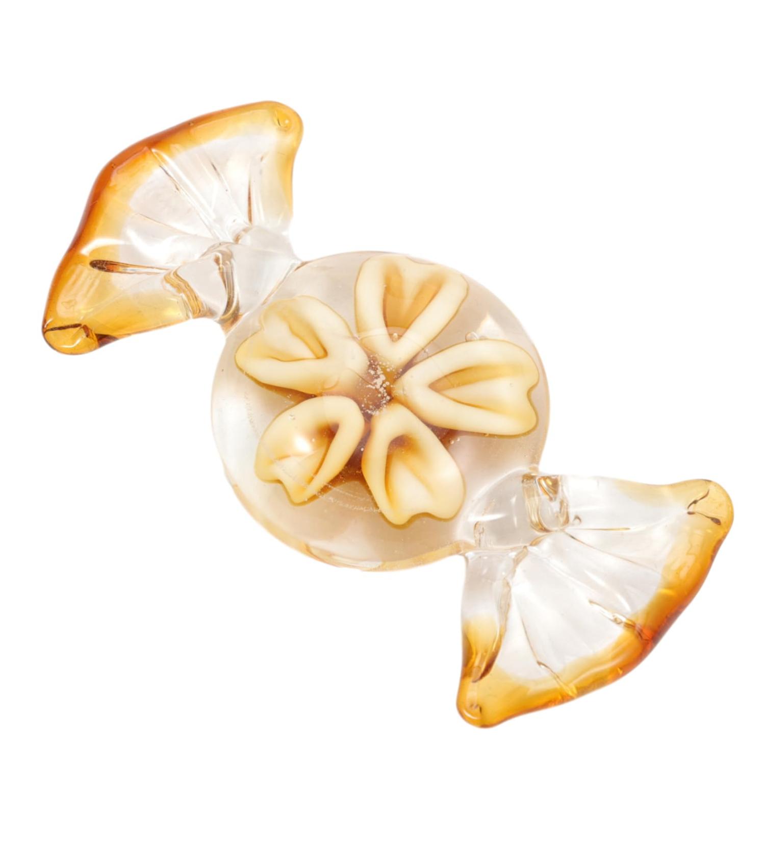 STOBAZA Crystal Gemstones Colored Glaze Candy Glass Collectible Figurines Artificiales para Glass Statue Embedded Trinkets Yellow 6x2.9cm - Buy Online on GoSupps.com