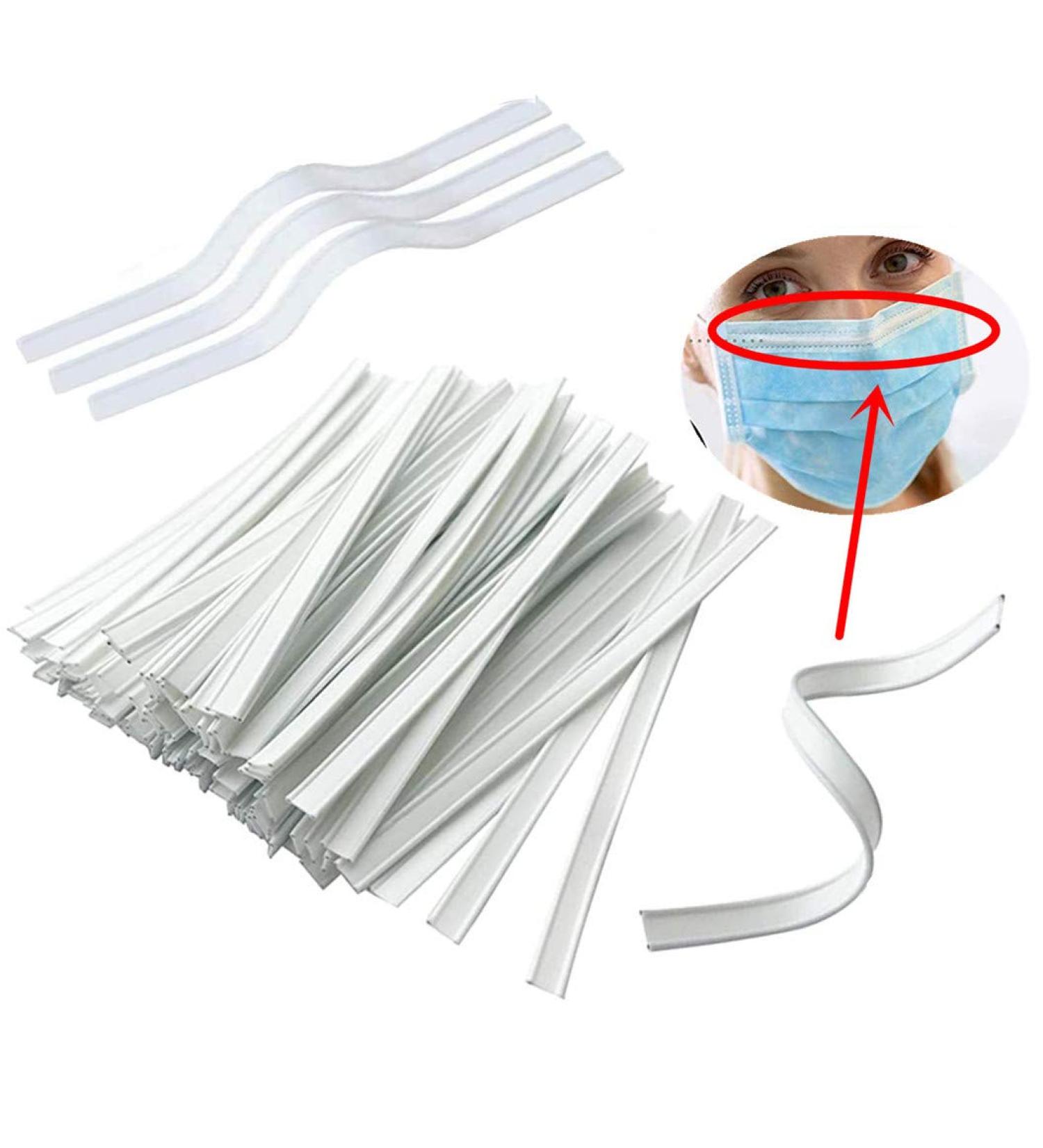 Plastic Strips Nose Wire Double Wire Nose Bridge for Mask 8CM Flat Nose Clips Nose Bridge Bracket DIY Wire for Sewing Crafts (100) - Buy Online on GoSupps.com