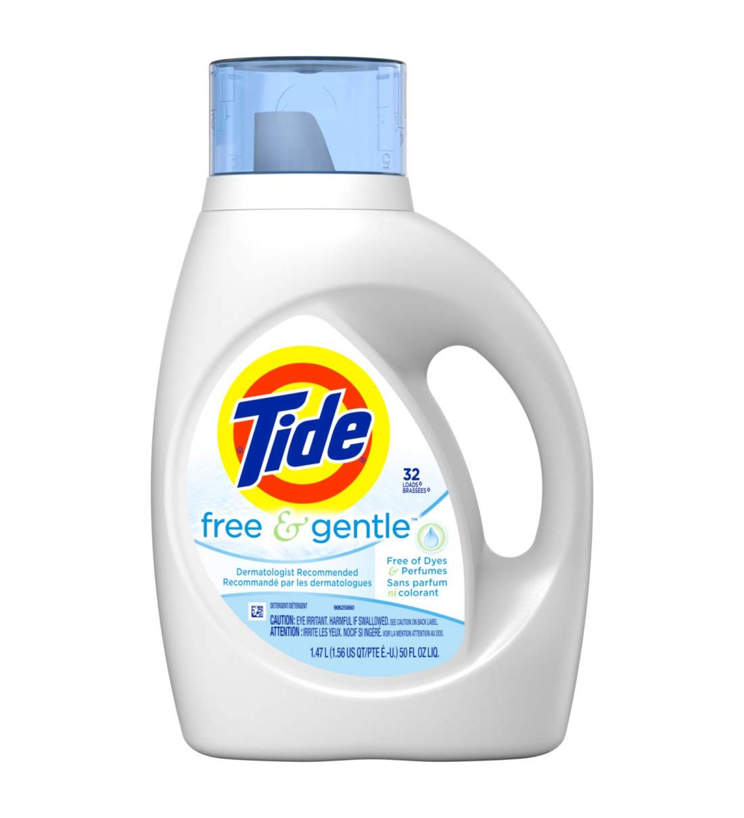 Tide Free & Gentle Liquid Laundry Detergent - Unscented 1.47 L (32 Loads) | Buy Internationally - Buy Online on GoSupps.com