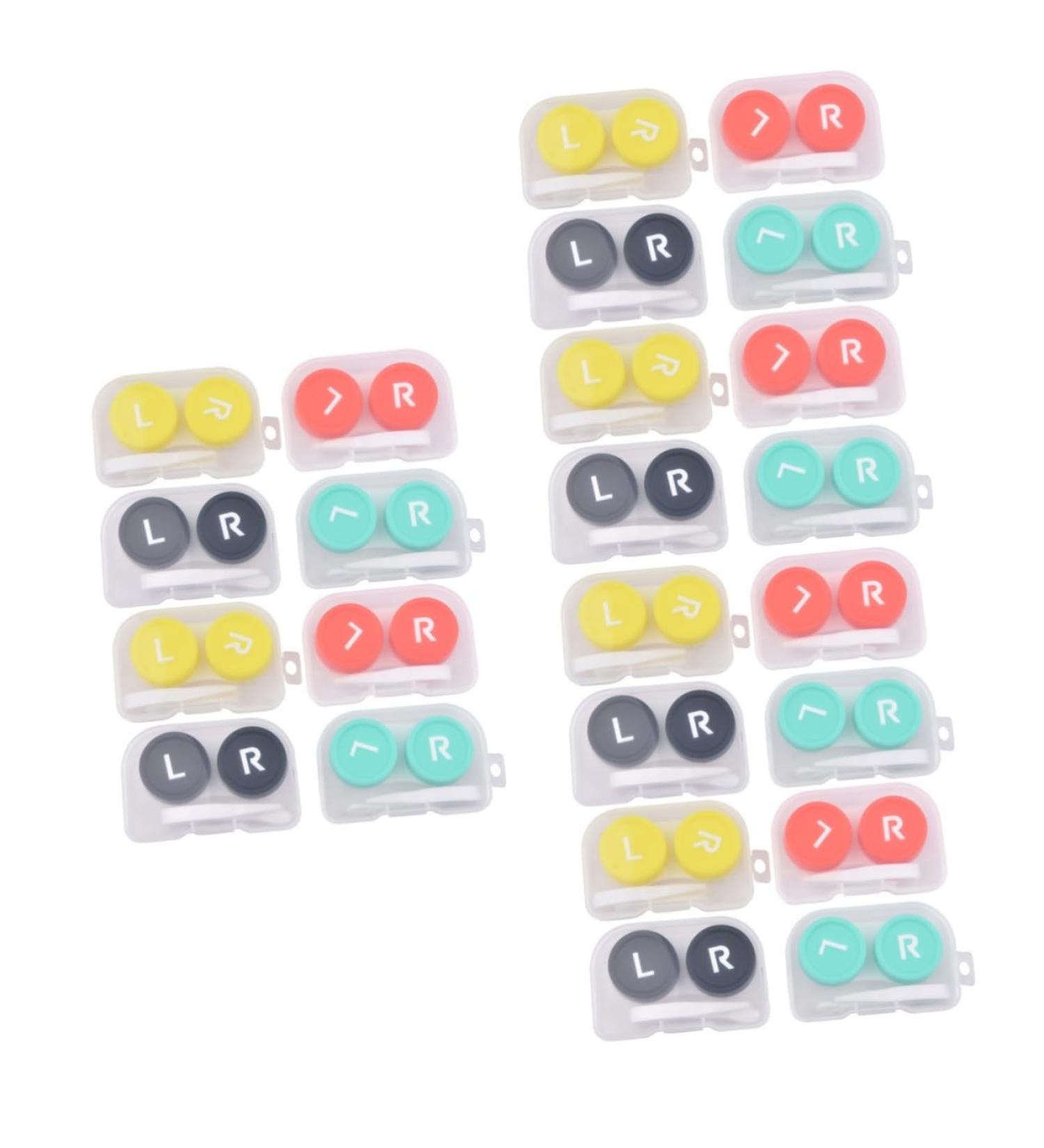 Partykindom 24-Pack Contact Lens Containers with Mirror & Solution Ideal Travel Accessory for Safe Lens Storage - Buy Online on GoSupps.com