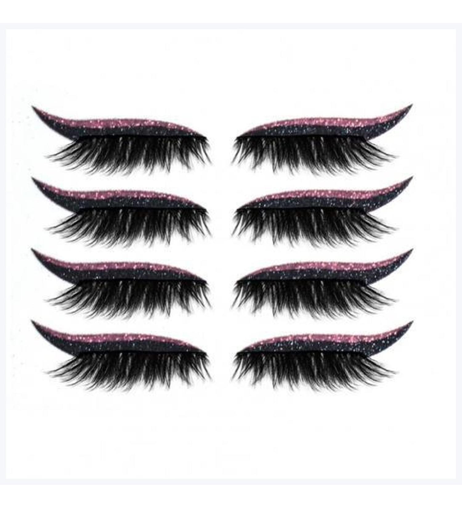  GMJTSRWV Eyelid stickers 4 eyeshadow stickers eyelash stickers adhesive eyeliner attractive reusable plastic makeup stickers - Buy Online on GoSupps.com