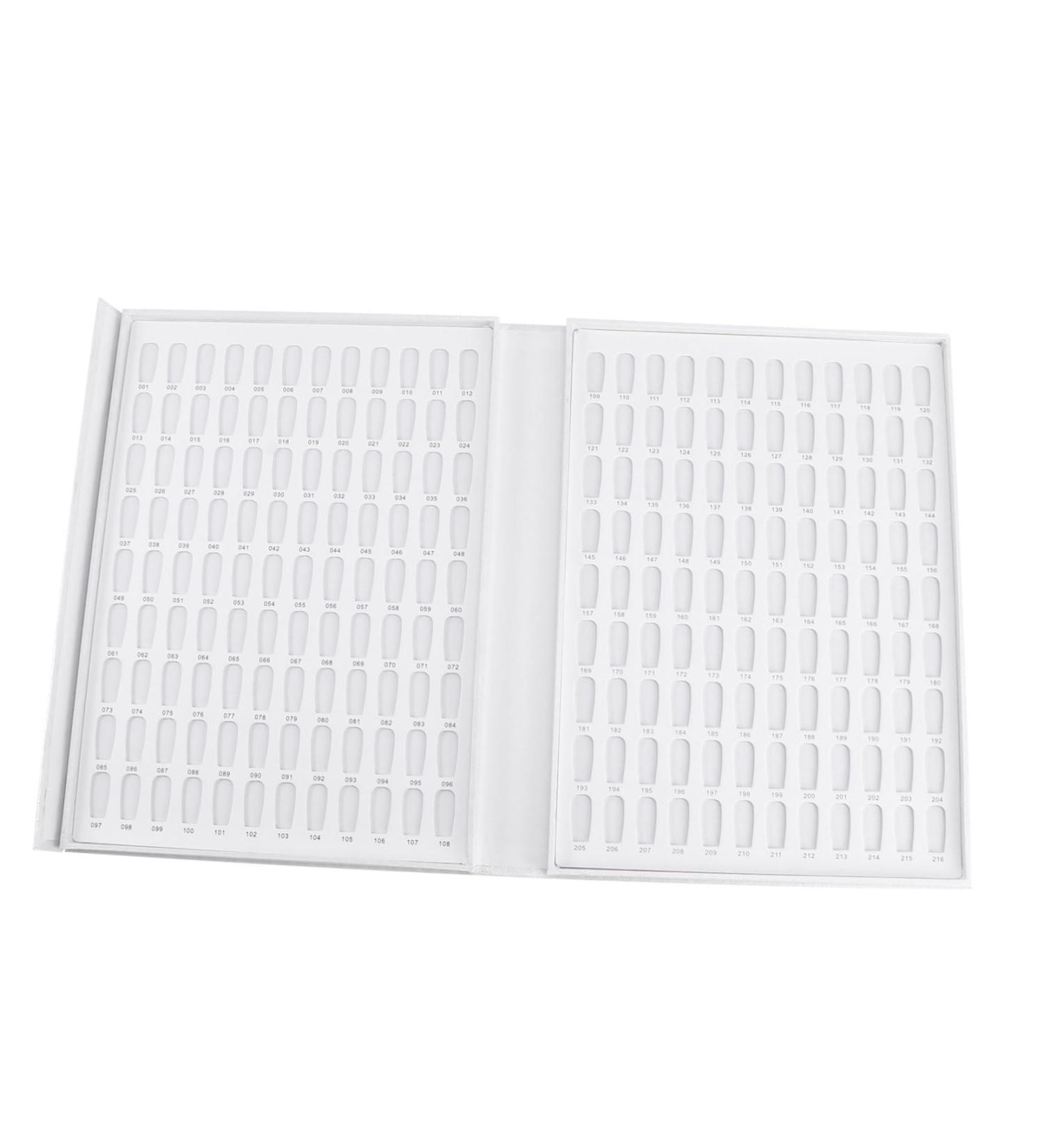 minkissy 216 Nail Color Card Nail Polish Card Nail Color Book Display Card White Manicure medium White - Buy Online on GoSupps.com
