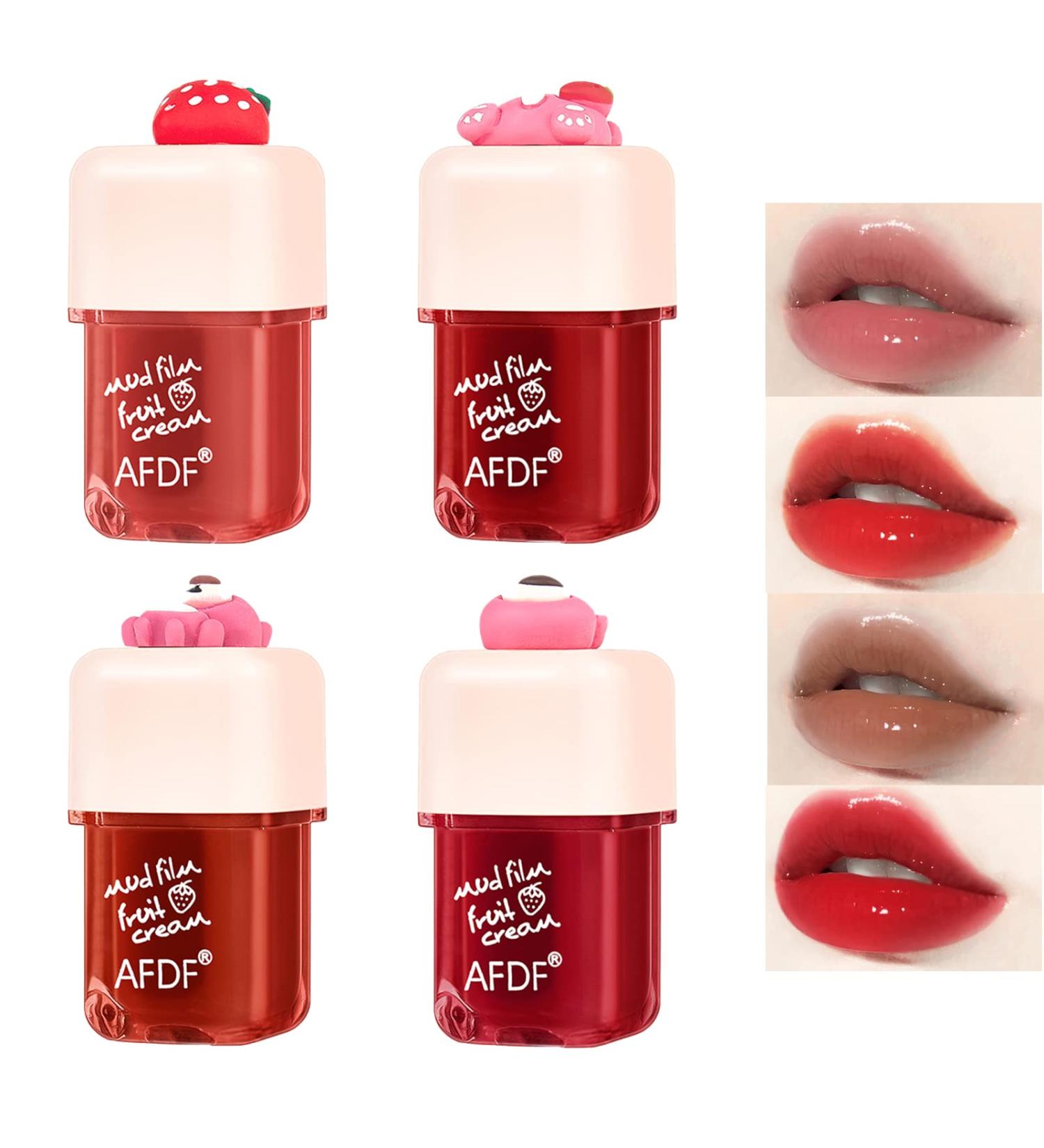 4 Pcs Fruity Roll On Lip Gloss Colorless Transparent Lip Oil Roll-on Lip Gloss Lip Balm Moisturizing Lip Balm Set Fresh Lip - Buy Online on GoSupps.com