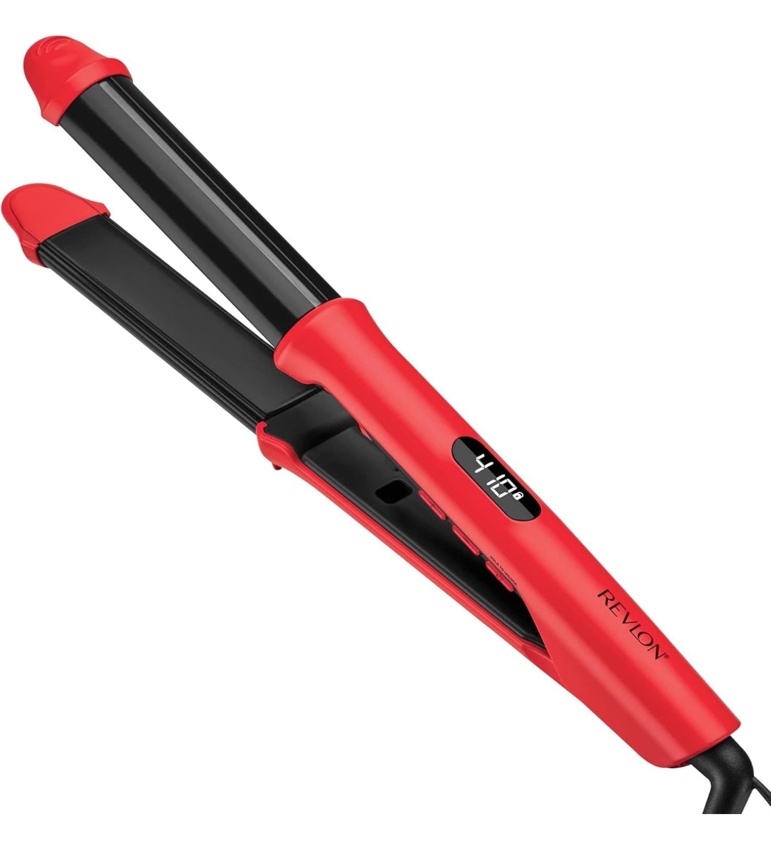 REVLON Style Multiplier Versatile Styler Flat and Curl Iron - Red - Buy Online on GoSupps.com