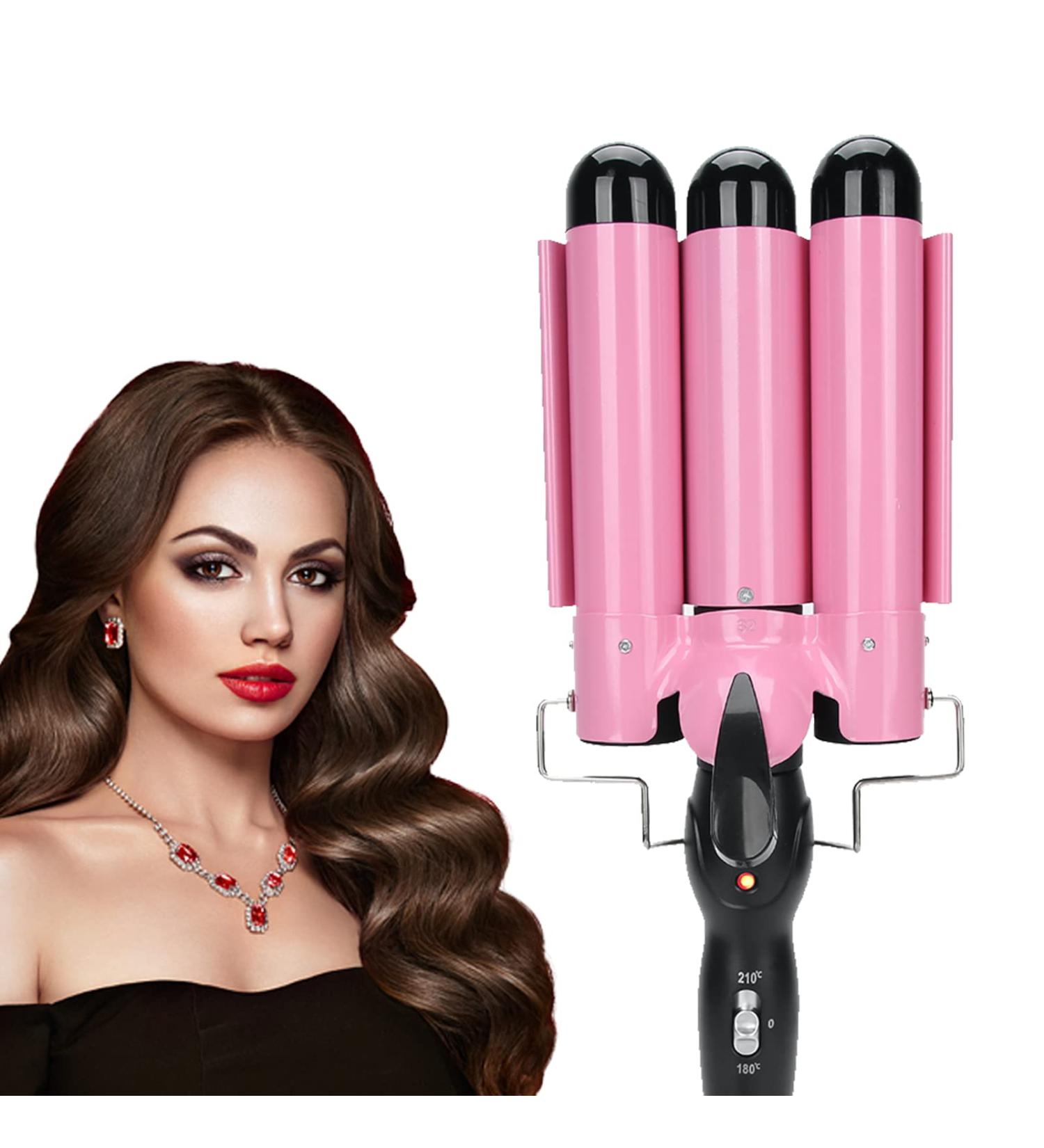 3 Barrel Curling Iron Wand - Hair Curler & Crimper for Short Hair Styling | US 32mm Hair Waver Tool - Buy Online on GoSupps.com