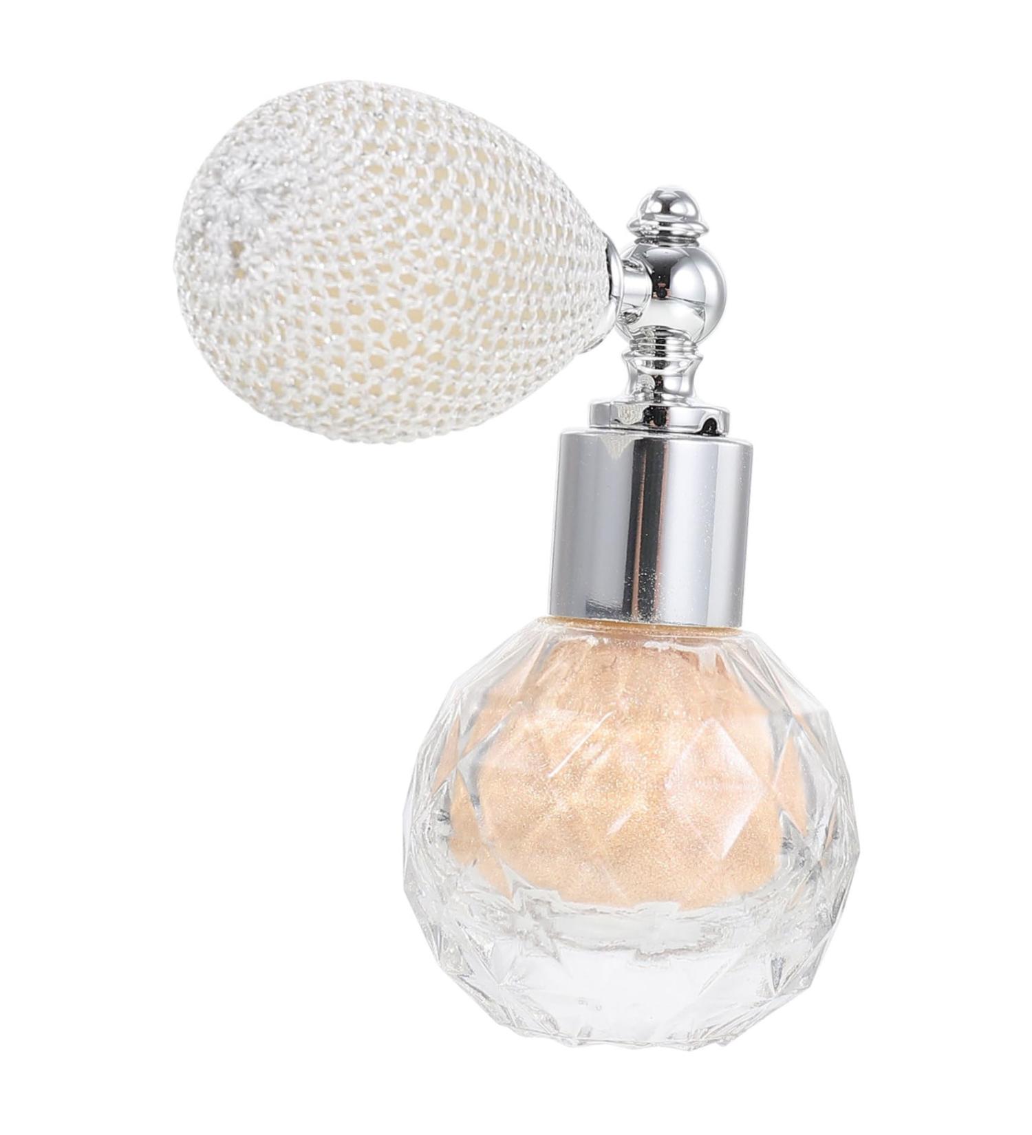 MAGICLULU 1pc Body Air Bag Powder Decor Glass Perfume Bottle Powder Spraying Tool Highlight Powder Eye Shadow Golden medium - Buy Online on GoSupps.com