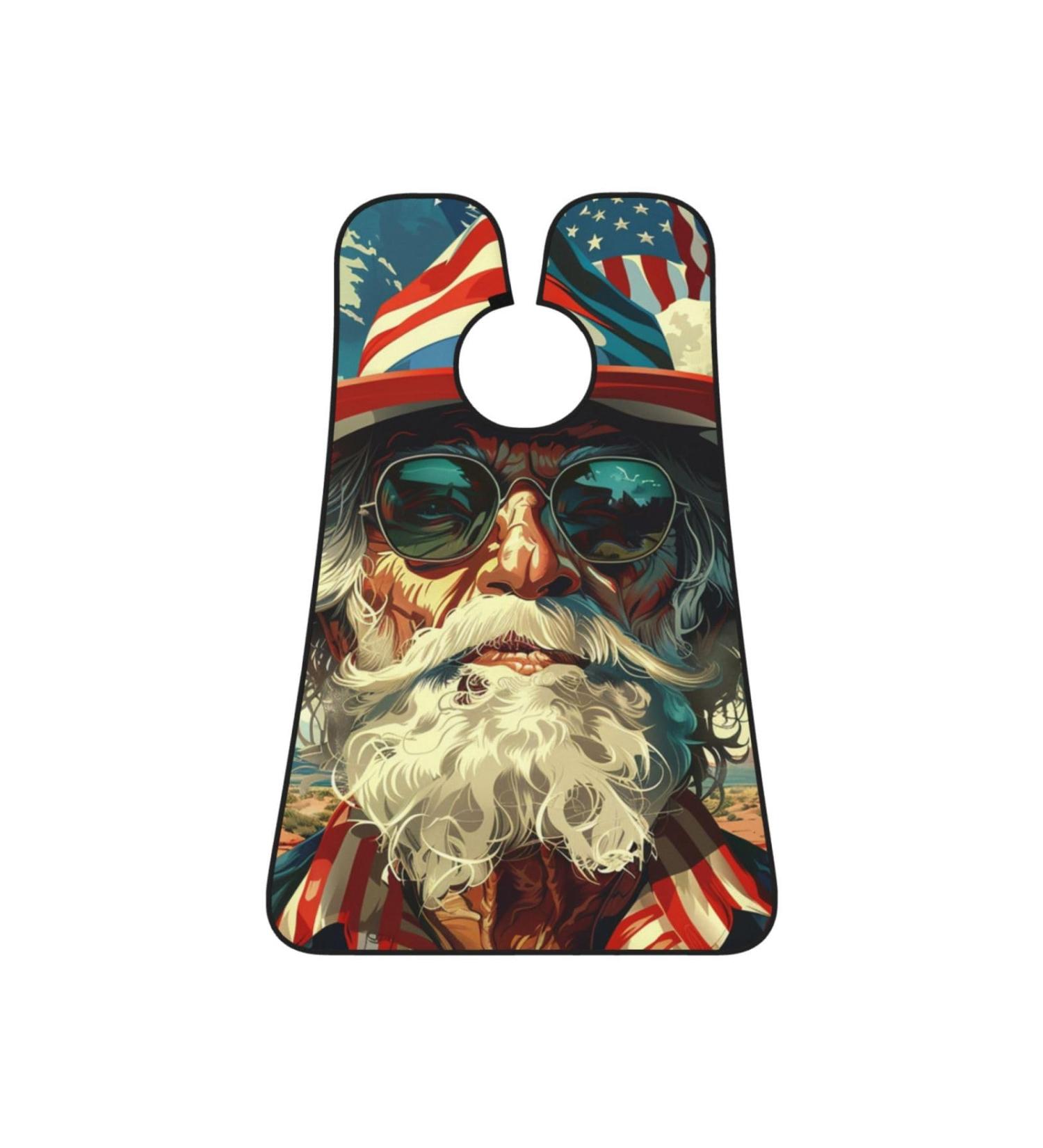 Handsome Grandpa Print Beard Bib Apron | Non-Stick Hair Catcher for Shaving | Perfect Men's Gifts | One Size Black - Buy Online on GoSupps.com