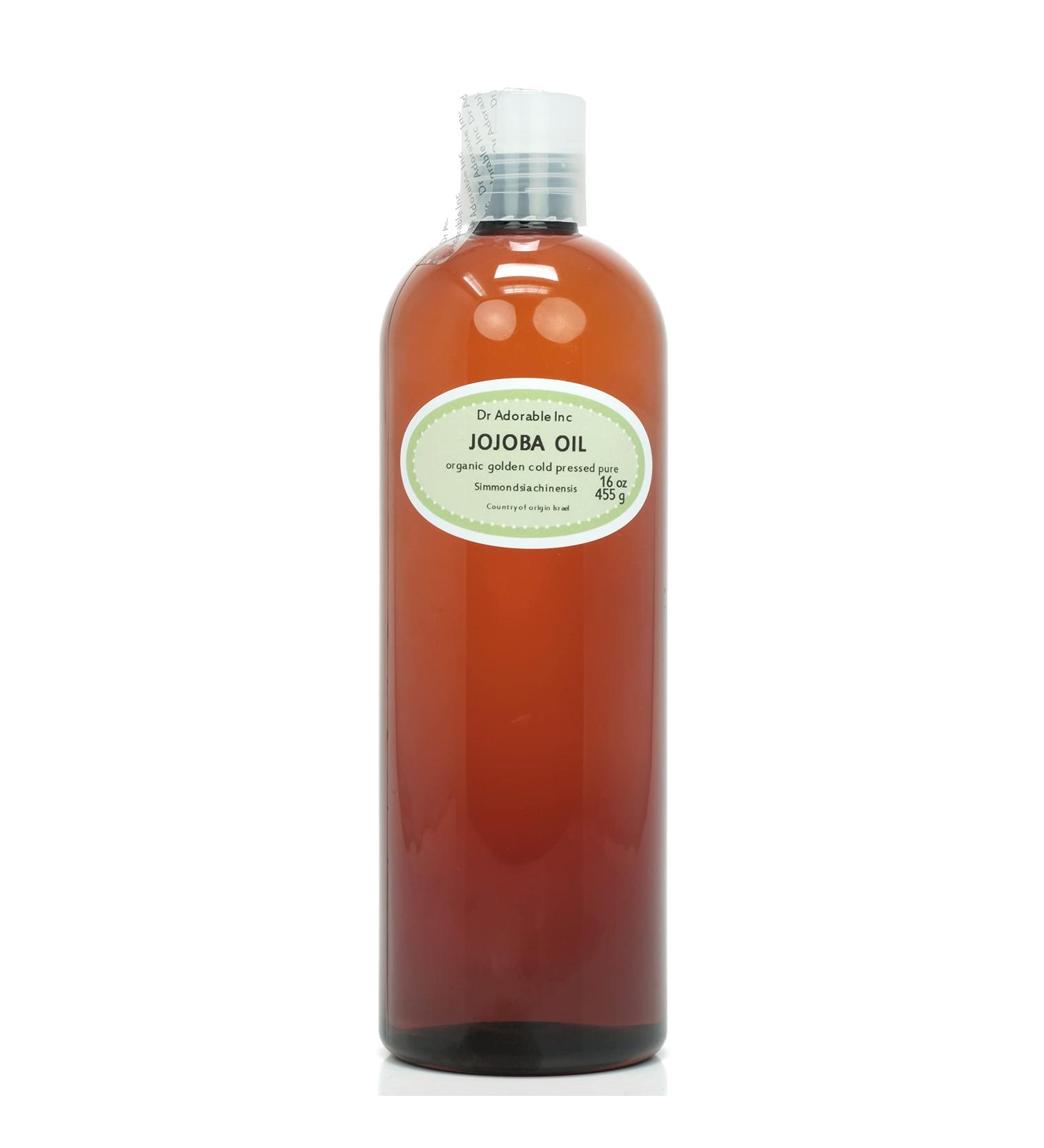 Dr Adorable 16 oz Jojoba Oil - 100% Pure Natural Unrefined Organic Cold Pressed - International Shipping Available - Buy Online on GoSupps.com