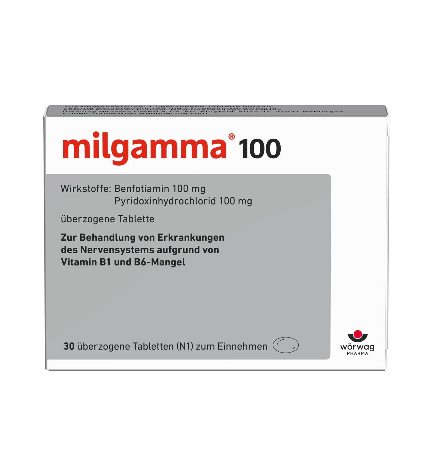 Buy MILGAMMA 100 mg Vitamin B1 Tablets with Benfotiamine & B6 - 30 Pieces | International Shipping Available - Buy Online on GoSupps.com