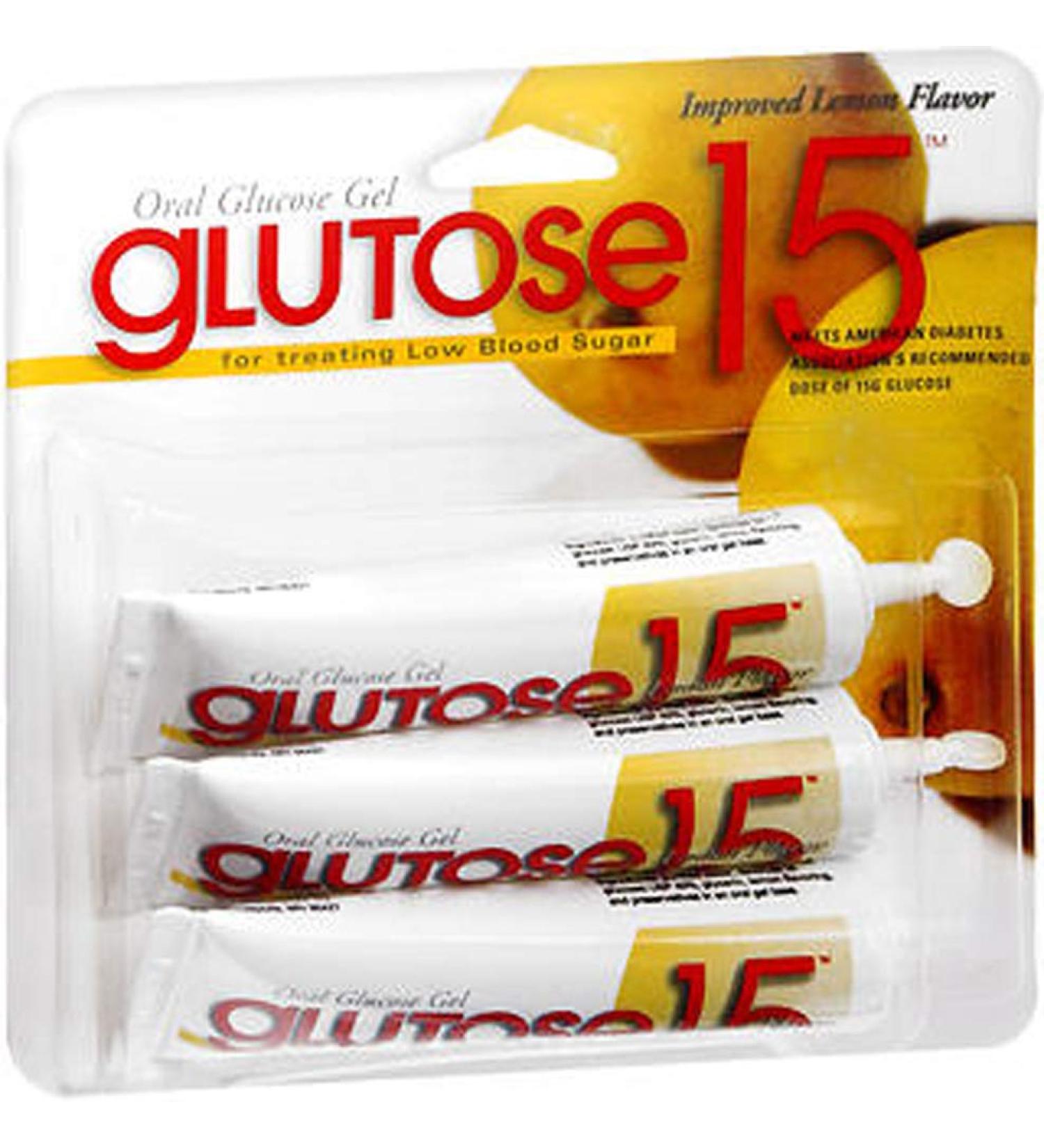 Glutose-Lemon 15 Gram Tube, 3 Pack