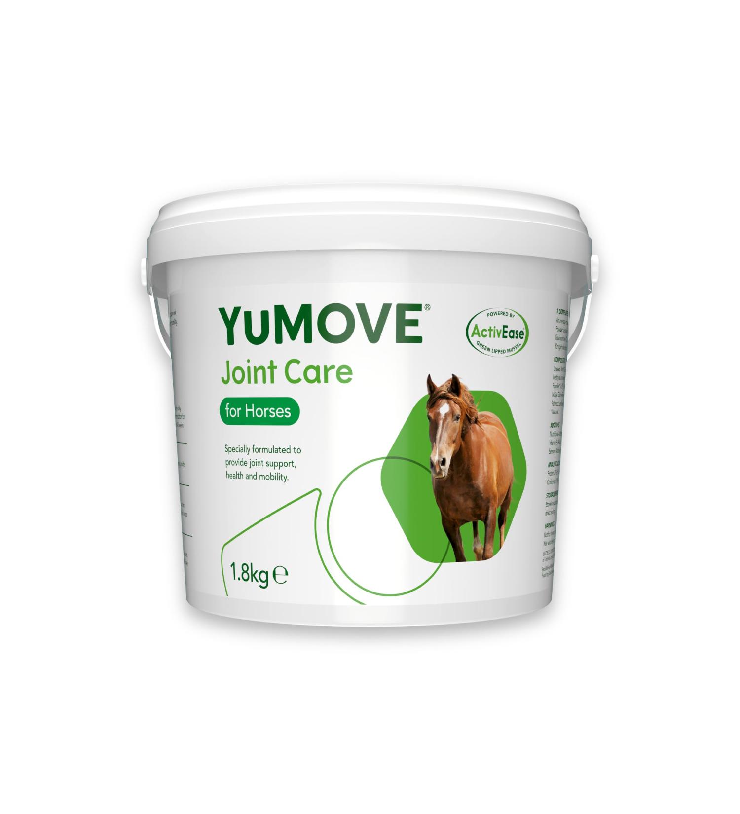 YuMOVE Horse Joint Supplement with Glucosamine, Chondroitin & Green Lipped Mussel | All Ages & Breeds | 1.8 kg Tub - Buy Online on GoSupps.com