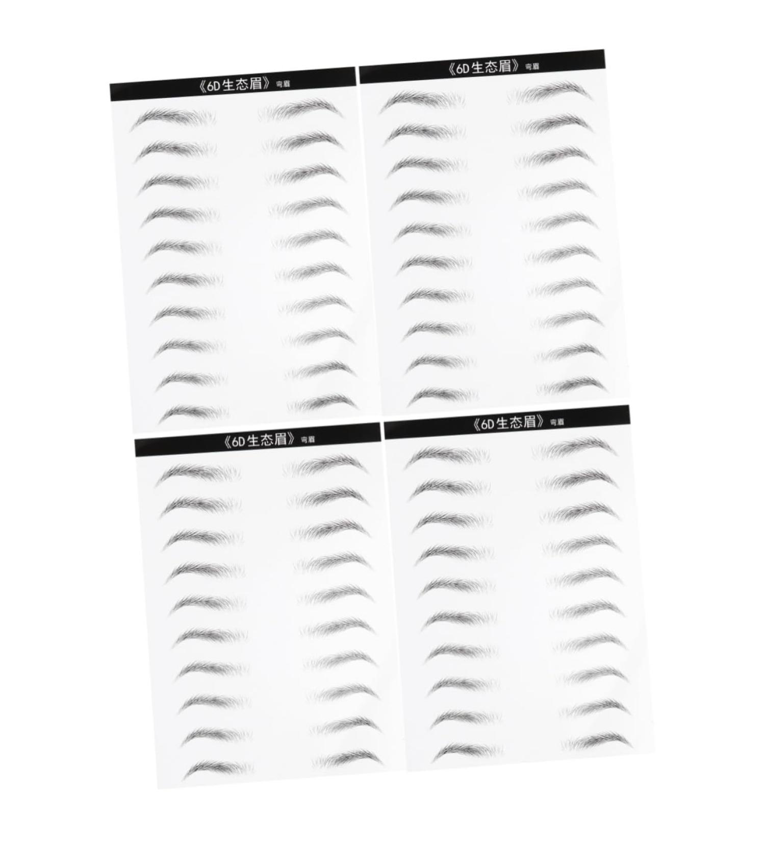 Beavorty 4 Sheets Black Stickers Eyebrow Stickers for Makeup Transfer Stickers 6 Proof Supplies - Buy Online on GoSupps.com