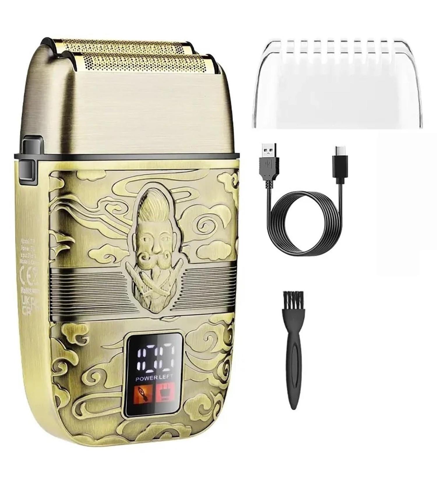 Men's Cordless Rechargeable Foil Shaver - 8800 RPM Electric Hair & Beard Trimmer - Professional Metal Razor - Buy Online on GoSupps.com