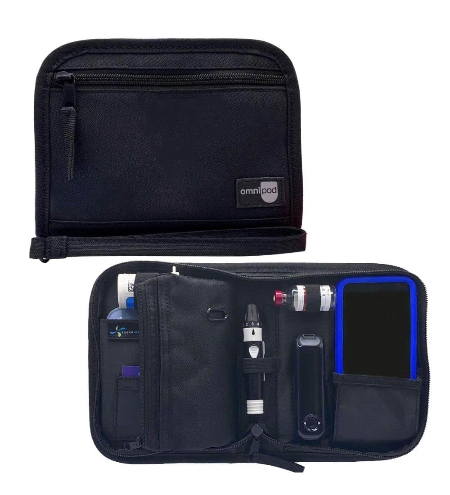 Omnipod Supply Case - Diabetes Supply Bag for Omnipod 5, Omnipod Dash, PDM - Fits Pod, Test Strips, Insulin & More - Black - Buy Online on GoSupps.com