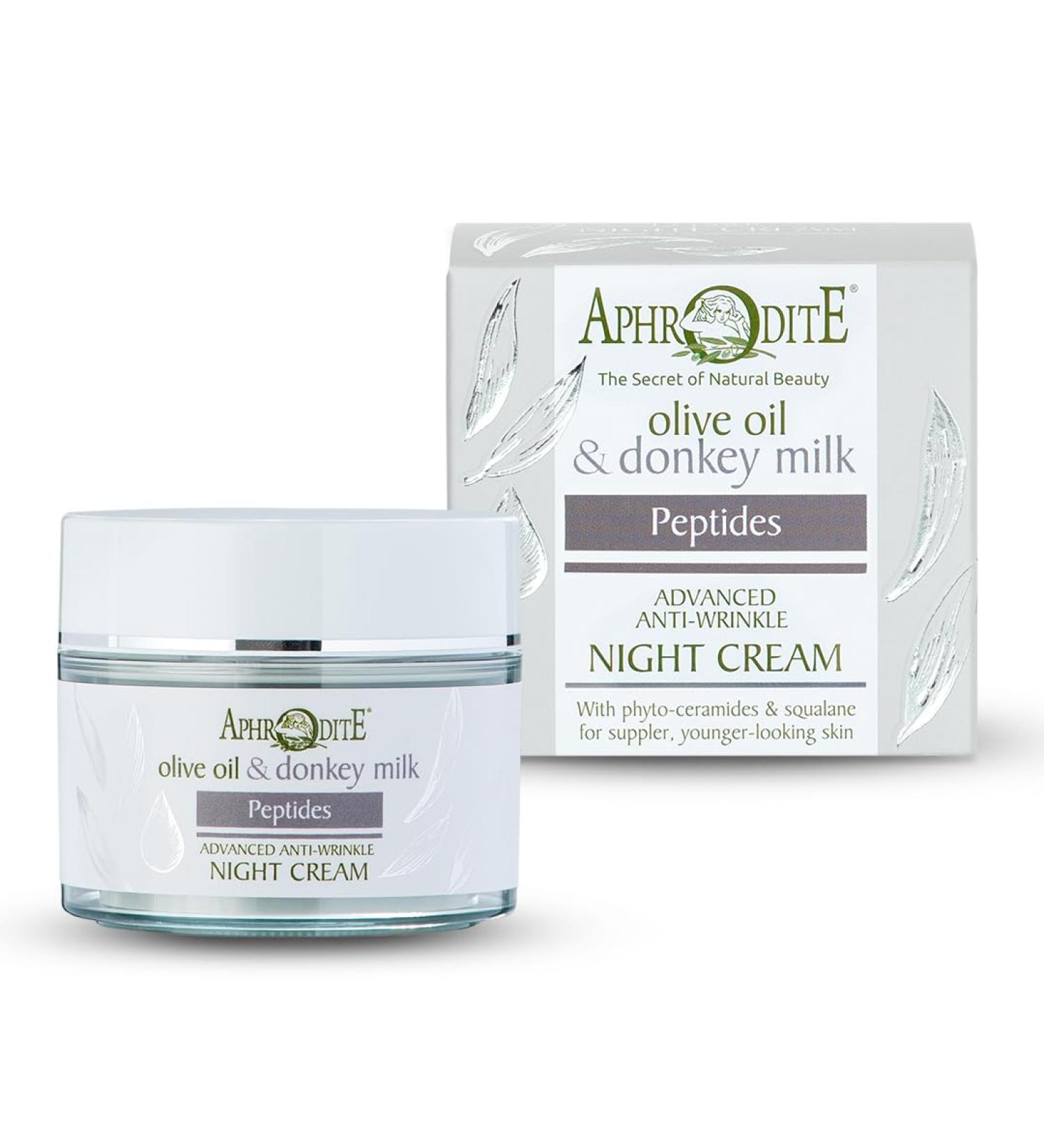 Aphrodite Anti-Wrinkle & Anti-Pollution Night Cream. Daily night care to soothe skin and improve skin elasticity (50 ml / 1.70 fl oz) - Buy Online on GoSupps.com