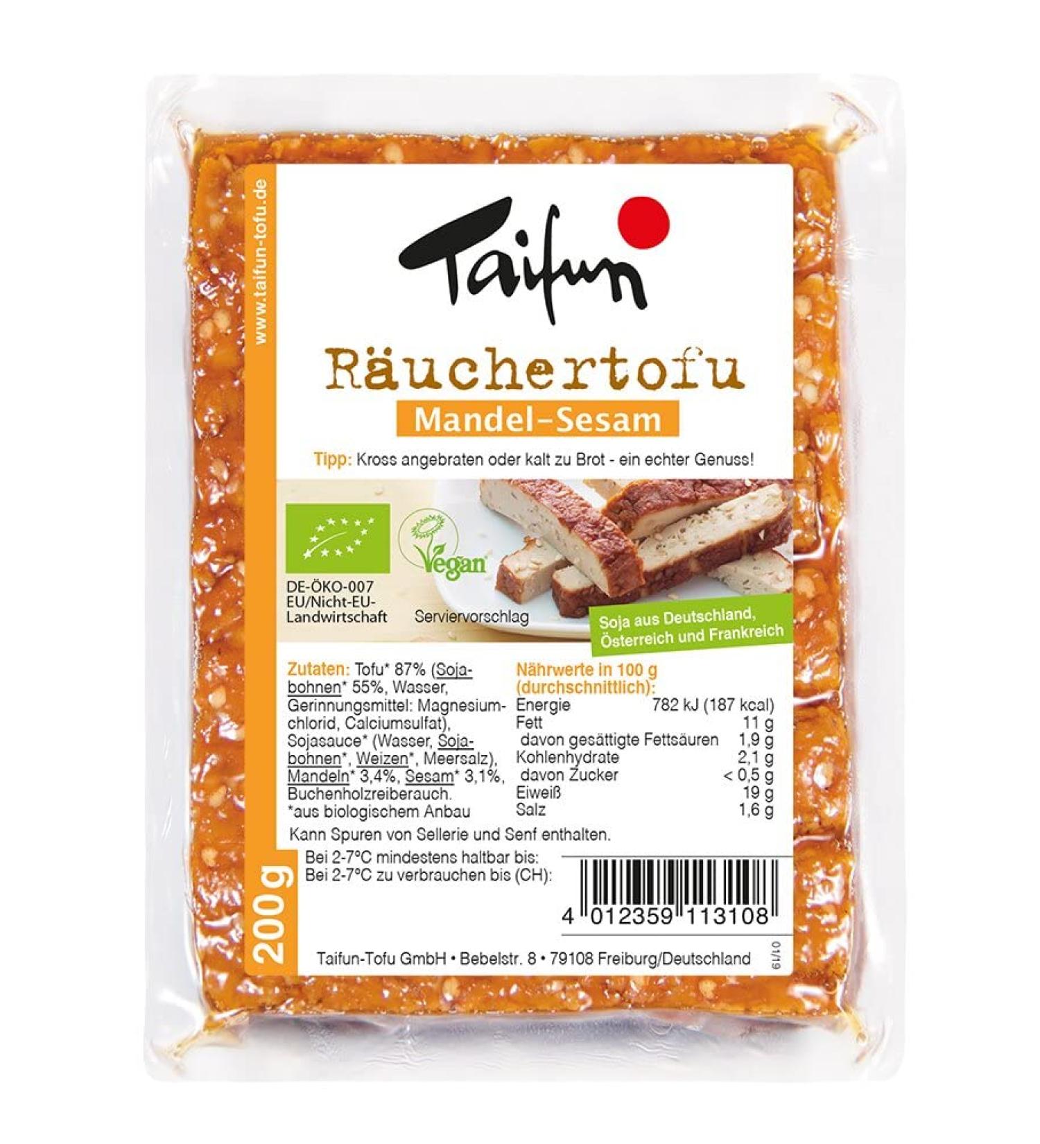 Taifun Organic Smoked Tofu Almond-Sesame (6 x 200 gr) 200 g (pack of 6)