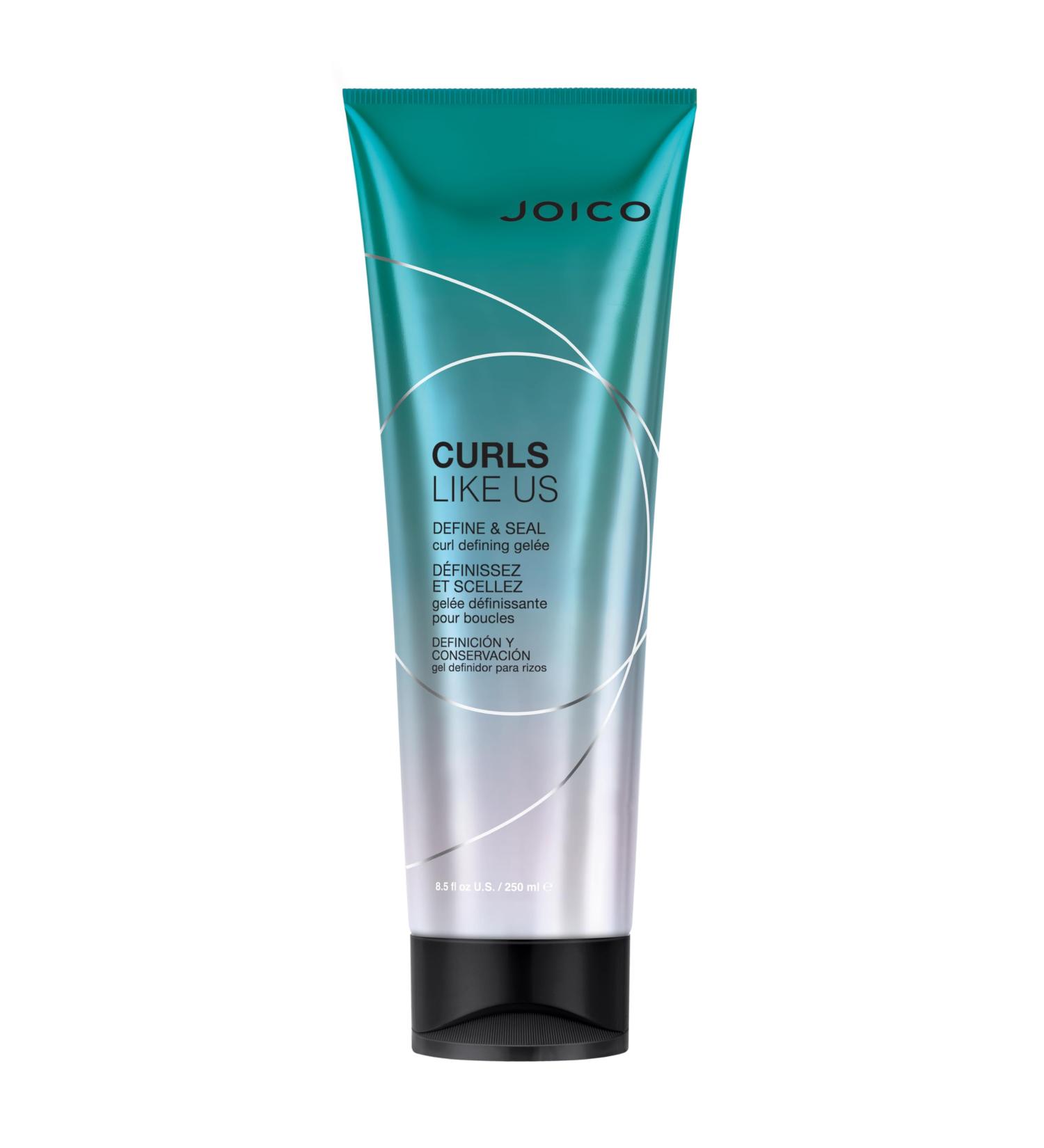 Joico Curls Like Us Define & Seal Curl Defining Gelee for Curly Hair - Reduce Frizz Medium Hold Heat Protection Moringa Seed & Algae Oil - 8.5 Fl Oz - Buy Online on GoSupps.com