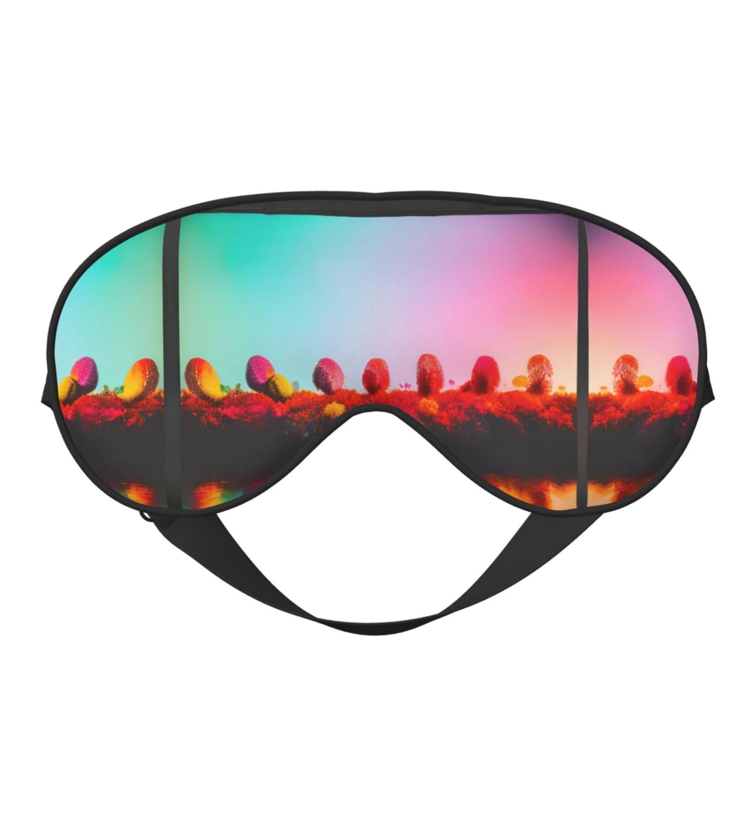 Bright Beautiful Colorful Art Print Double-Sided Eye Mask Soft and Light Blocking for Enhancing Sleep Quality - Buy Online on GoSupps.com