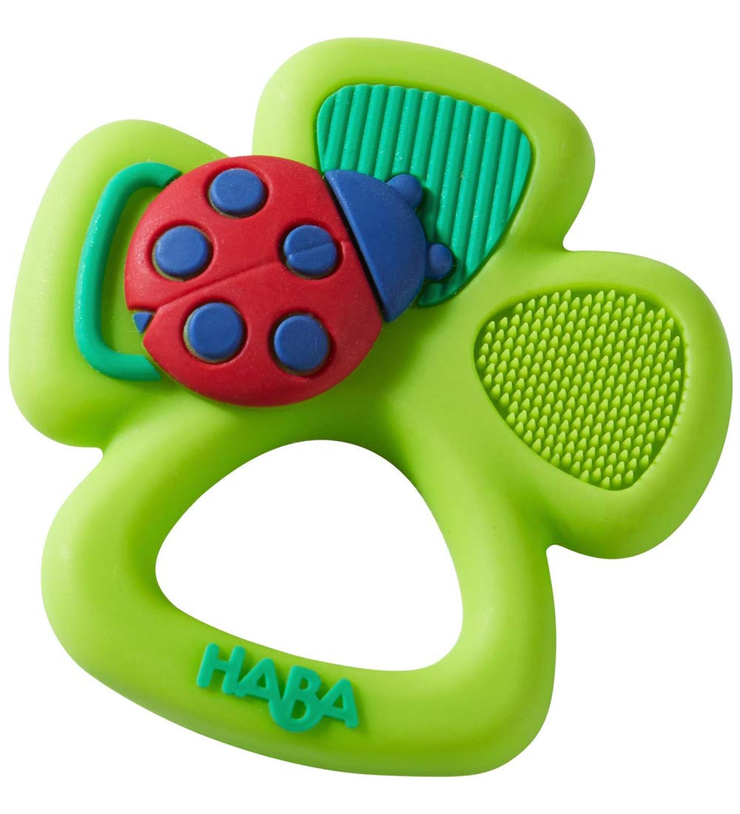 HABA Lucky Shamrock Silicone Teether & Clutching Toy - Safe & Fun Teething Solution - Buy Online on GoSupps.com