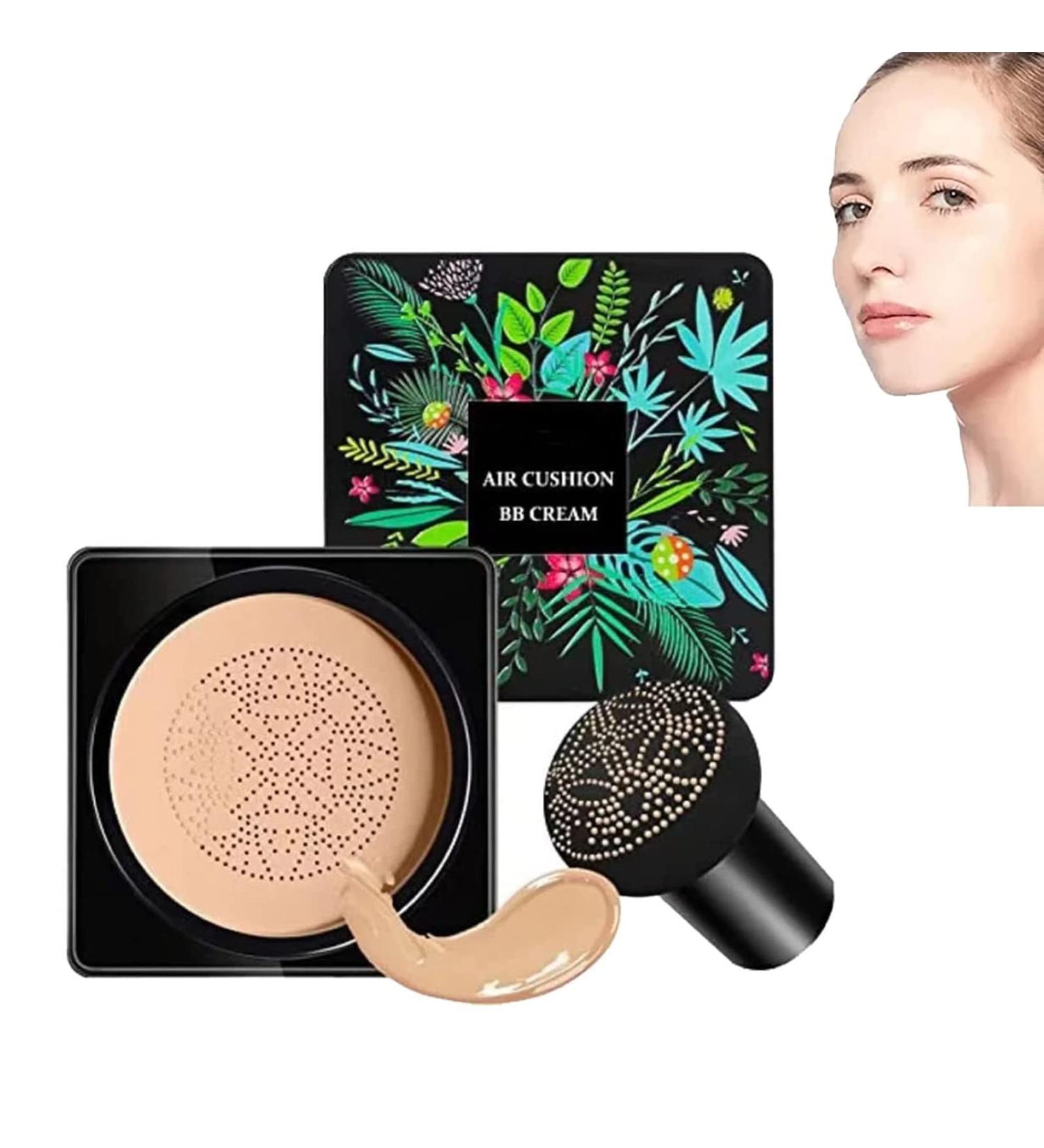 Tri Color Mushroom Head Air Cushion BB Cream: Moisturizing & Long Lasting Matte Concealer - Buy Online on GoSupps.com