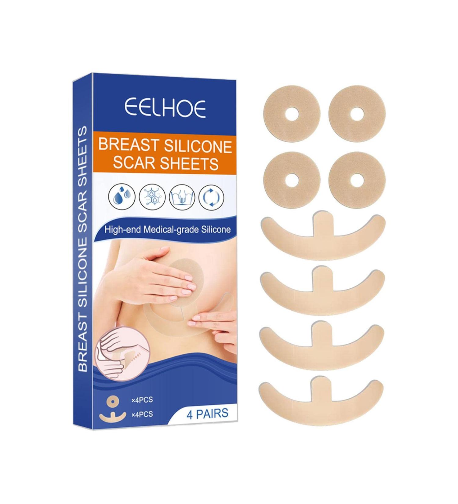 SSRoirvbb 4 Pairs Breast Scar Tablets | Scar Repair & Removal Patches | Surgical Grade | Fade & Flatten Scars | B8B7 Healthy - Buy Online on GoSupps.com