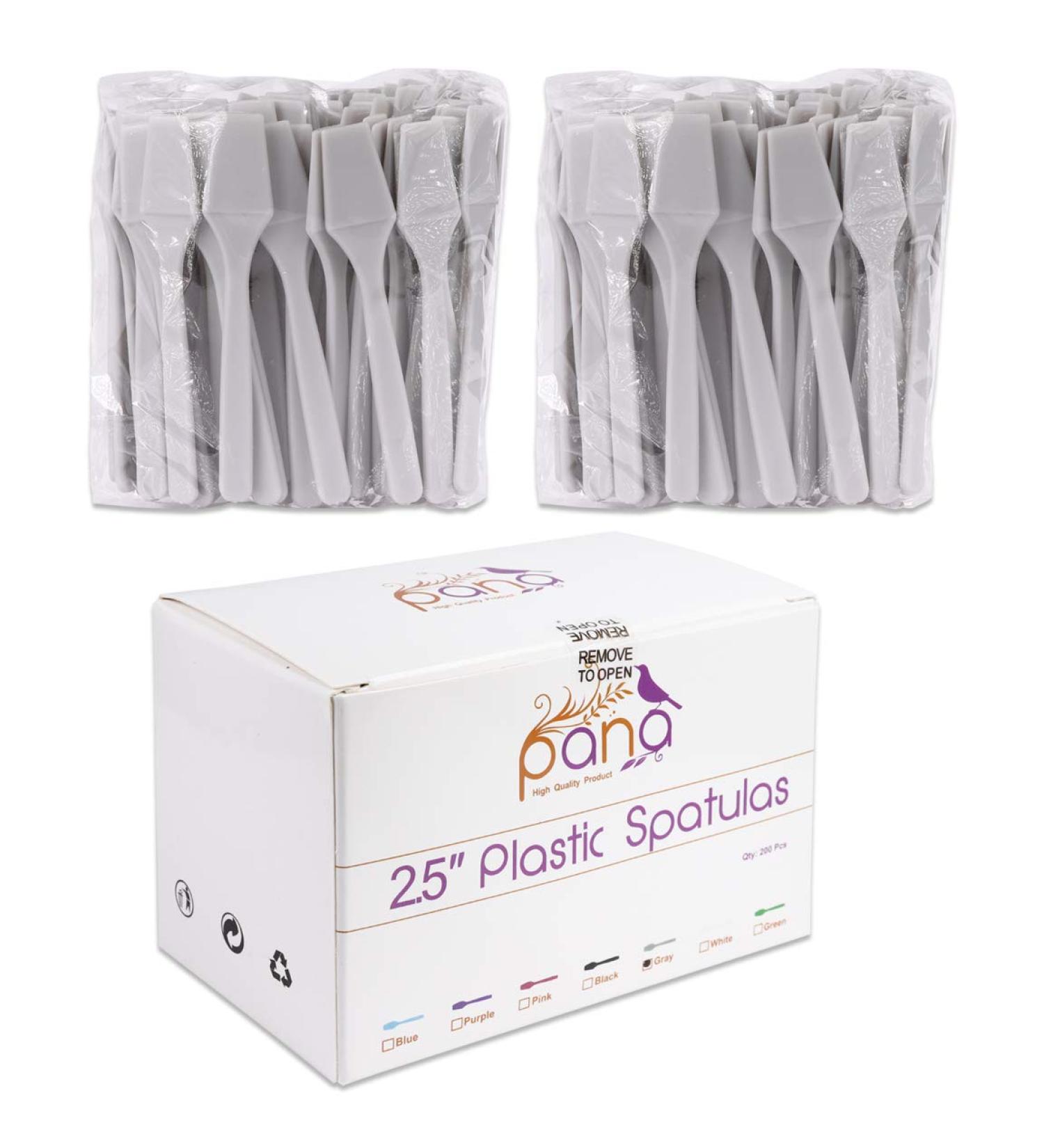 200 Pcs PANA Disposable Plastic Spatulas for Skin Care & Facial Masks - Gray - Buy Online on GoSupps.com