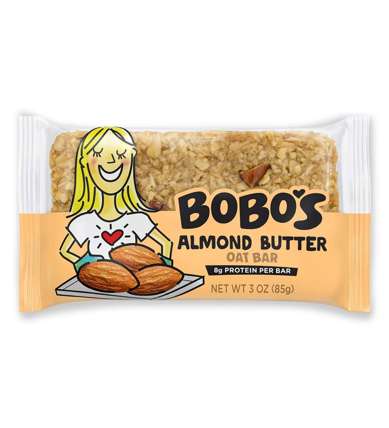 Buy Bobo's Almond Butter Oat Bars - Gluten Free, Vegan, 12 Pack | Healthy On-The-Go Snack - Buy Online on GoSupps.com